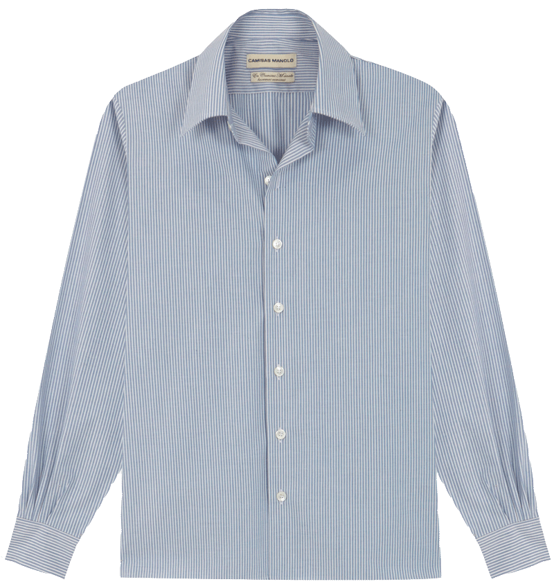 LIGHT BLUE/WHITE STRIPES CAMISA SHIRT