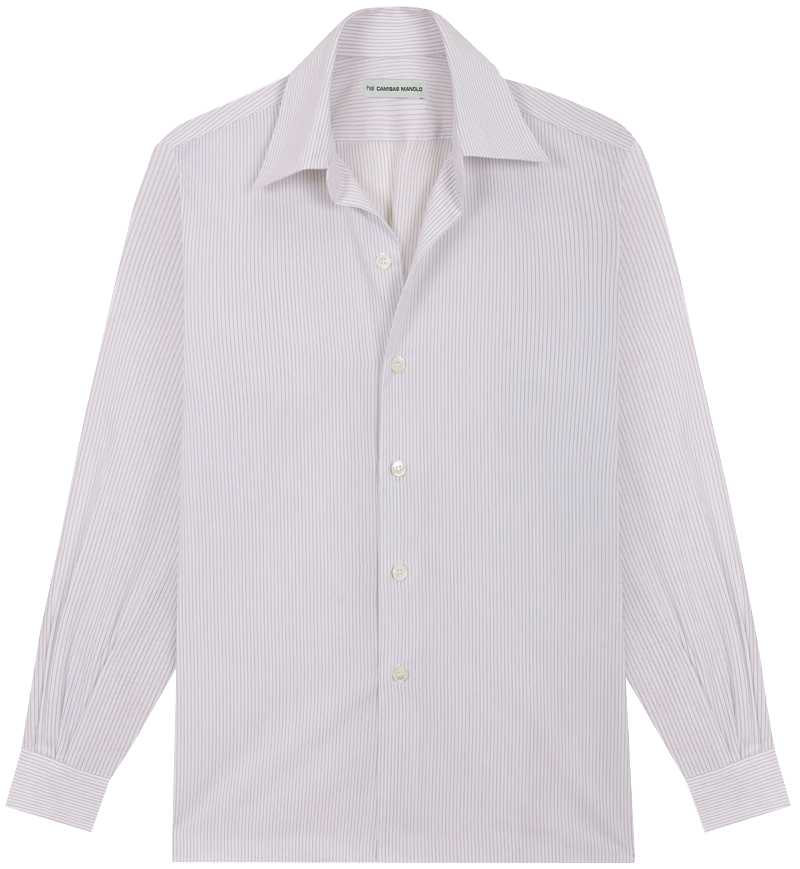 hai camisas manolo white/black stripes camisa shirt