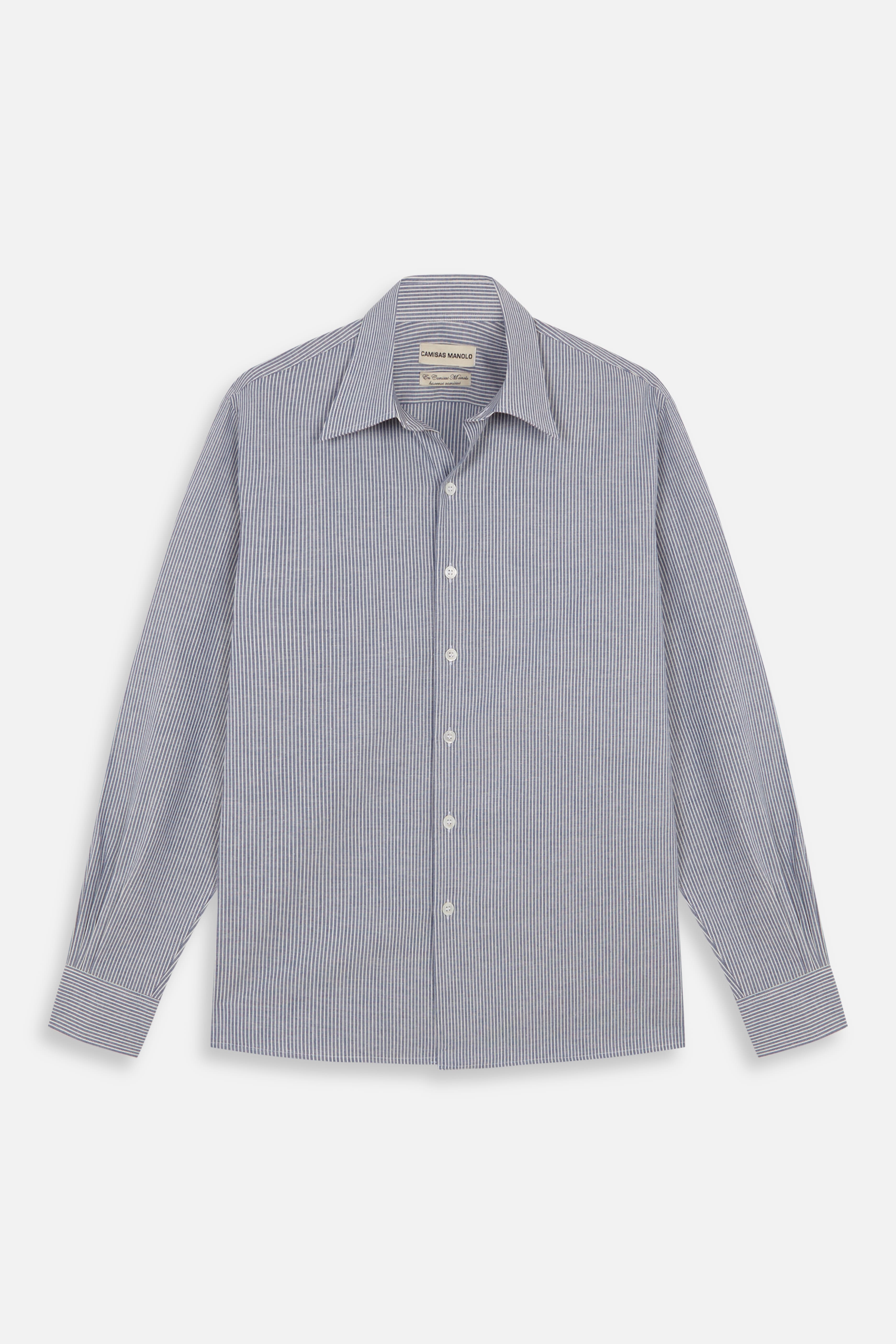 BLUE/WHITE STRIPES CAMISA SHIRT