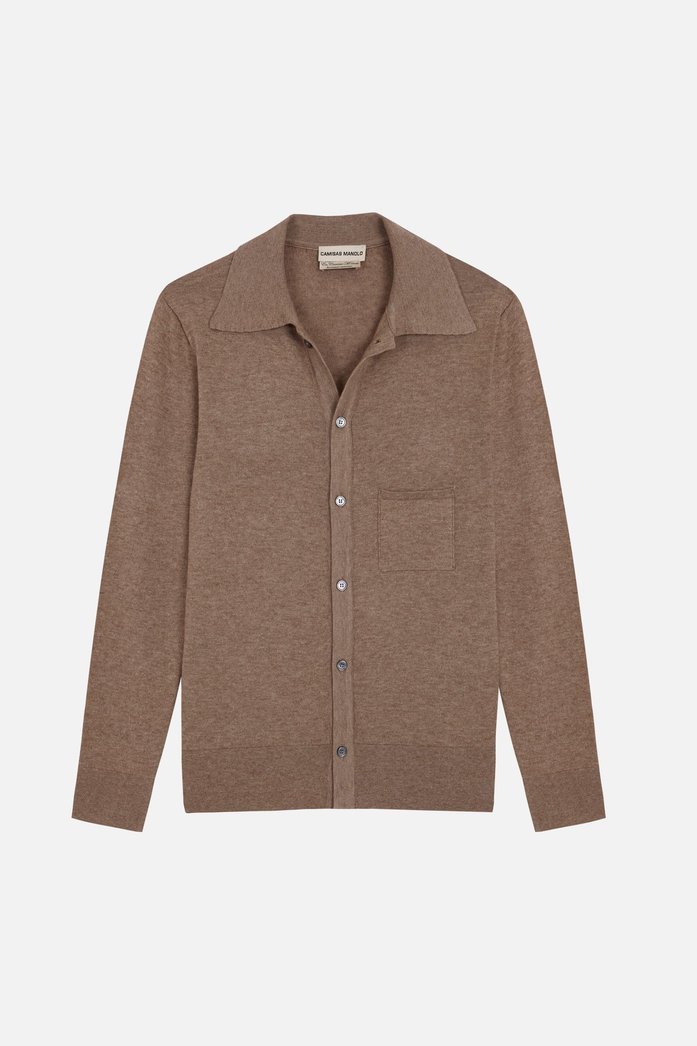 CAMEL KNITTED SHIRT