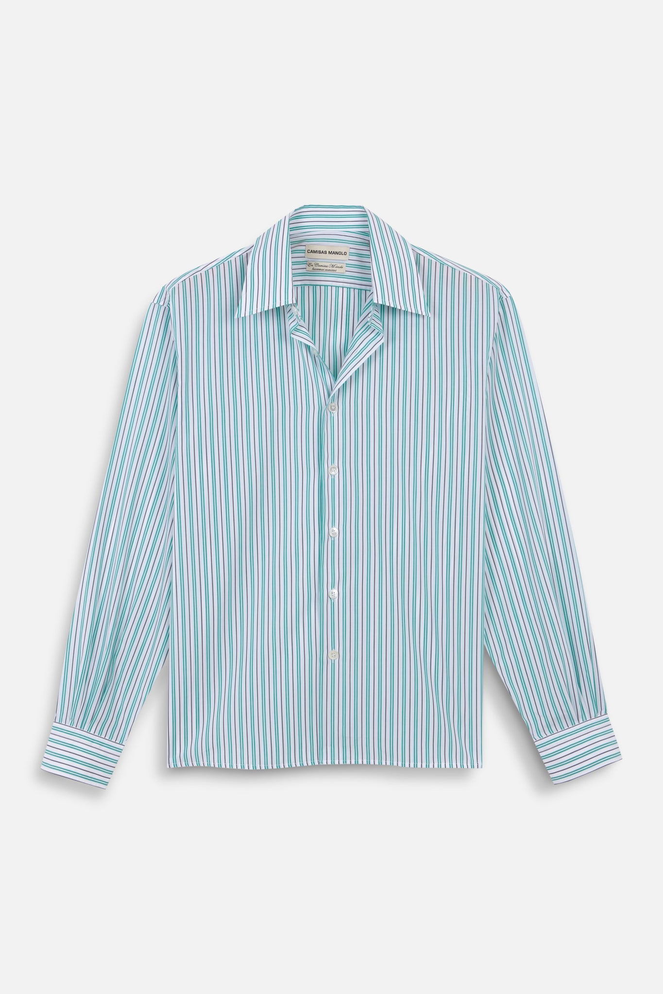 white green/grey stripes camisa shirt