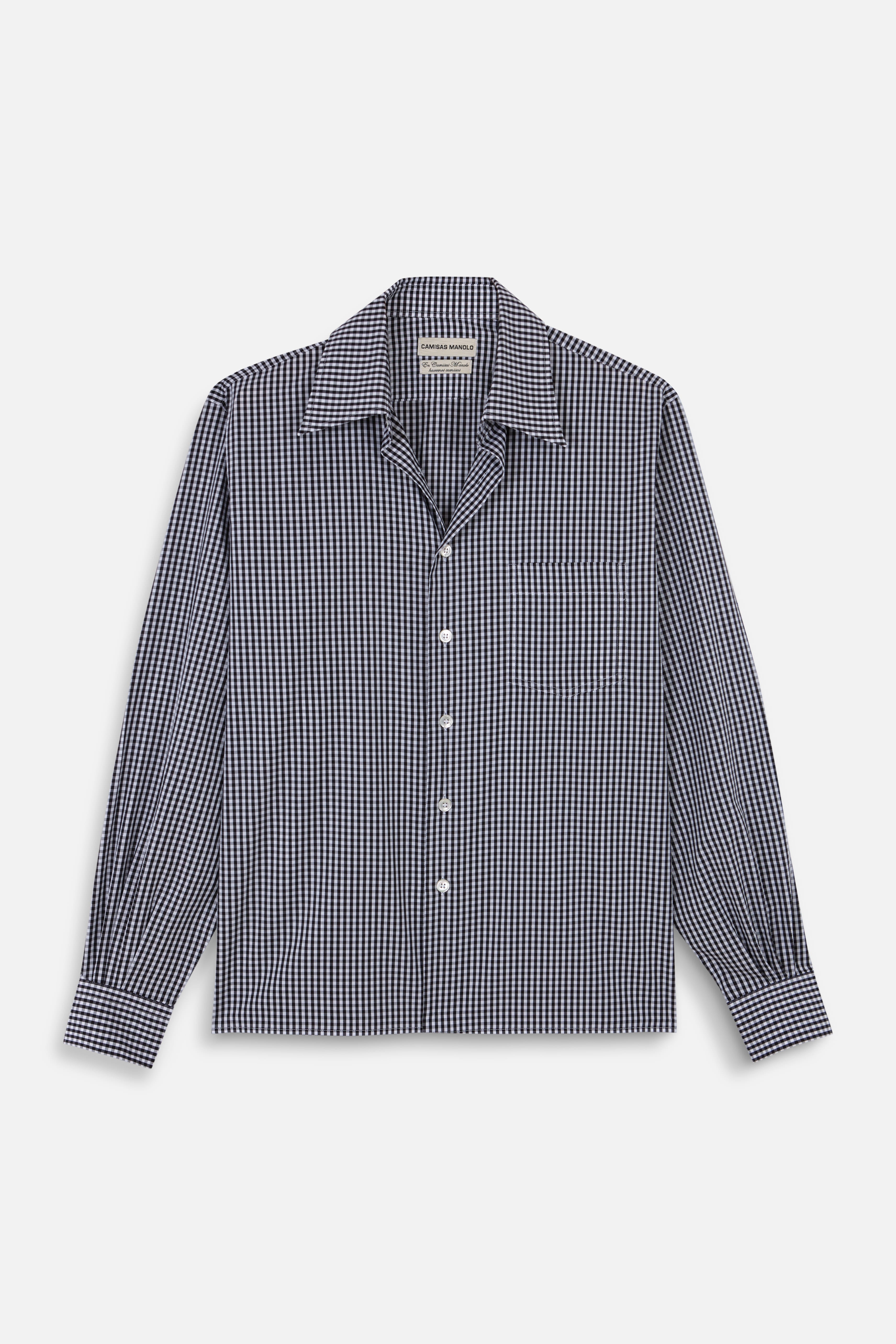 BLACK/WHITE GINGHAM CHECK CAMPO SHIRT