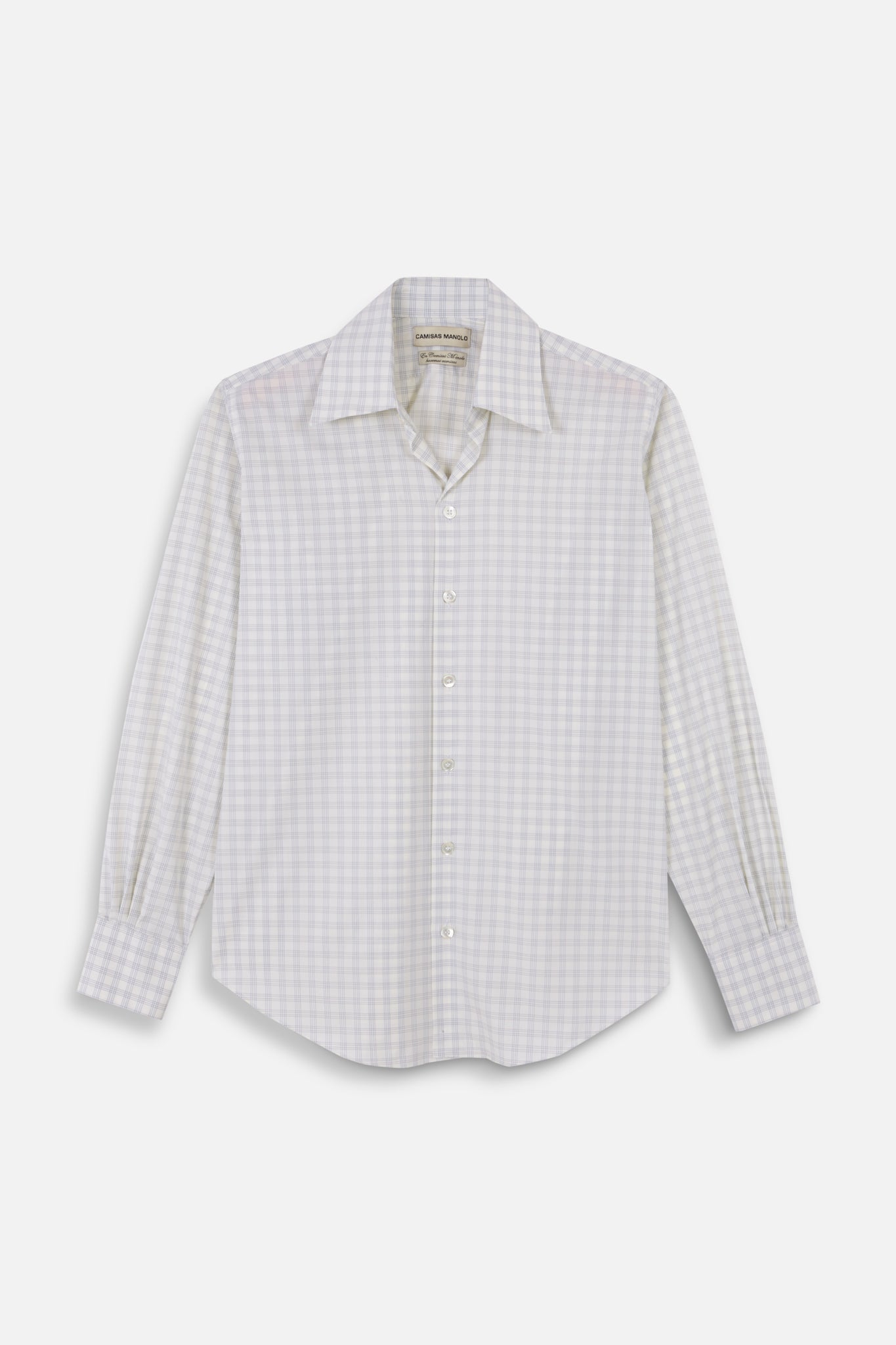 OFF WHITE GREY CHECKS NORMAL SHIRT