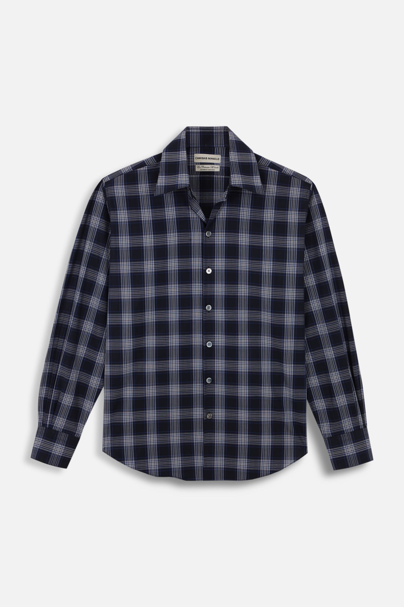 NAVY BLUE/WHITE CHECKS NORMAL SHIRT