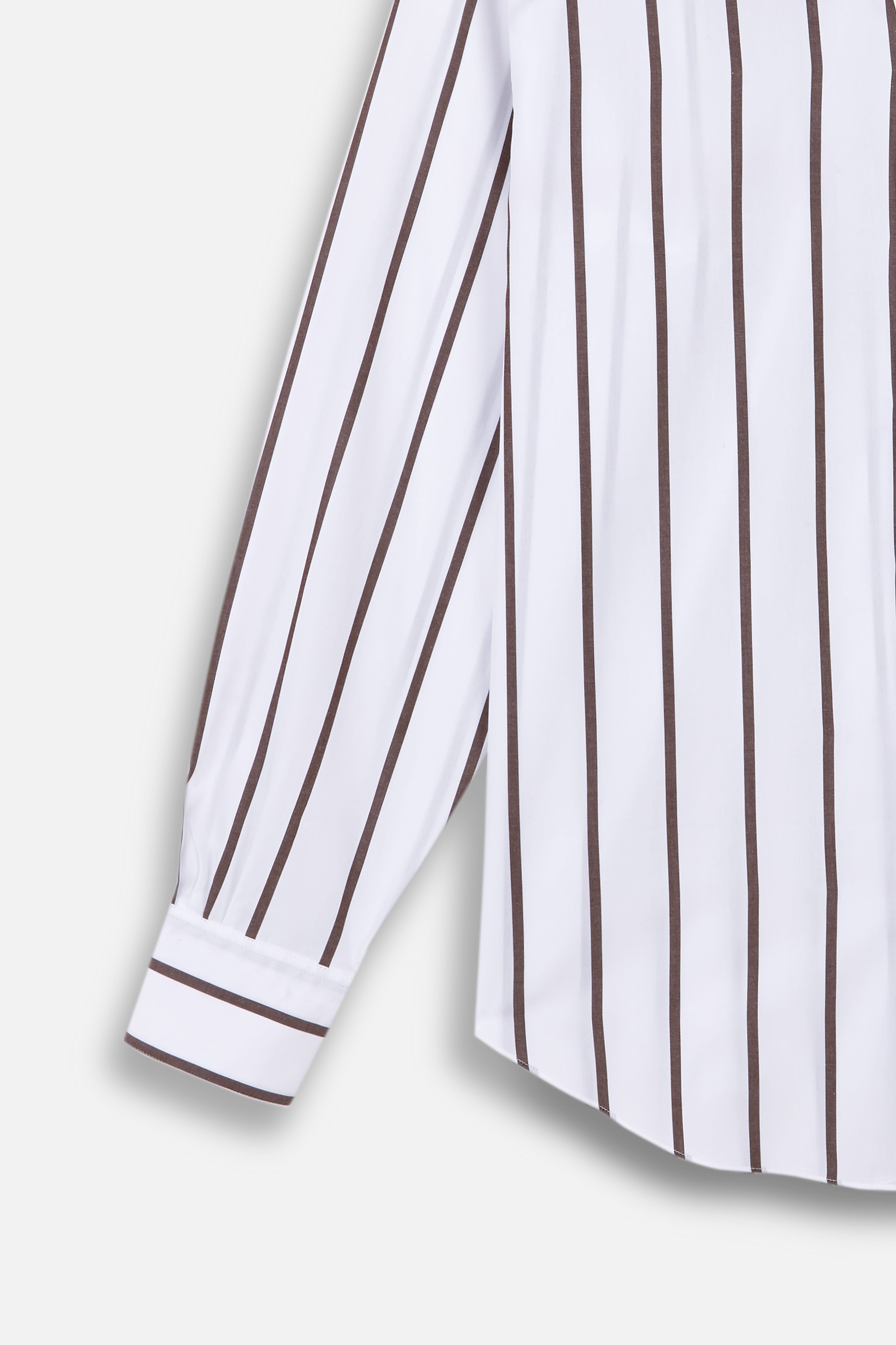 BROWN WIDE STRIPES NORMAL SHIRT