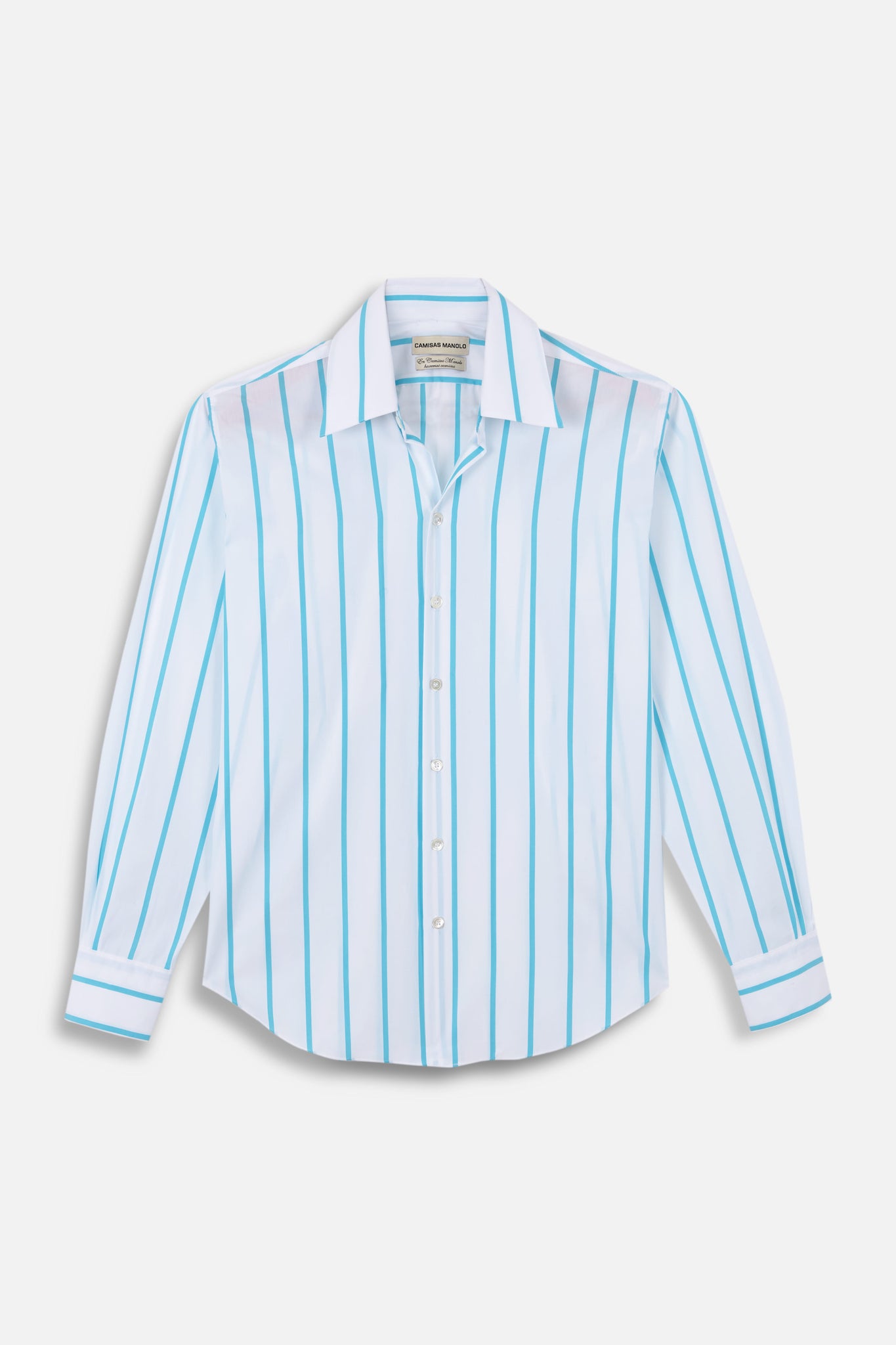 LIGHT BLUE WIDE STRIPES NORMAL SHIRT