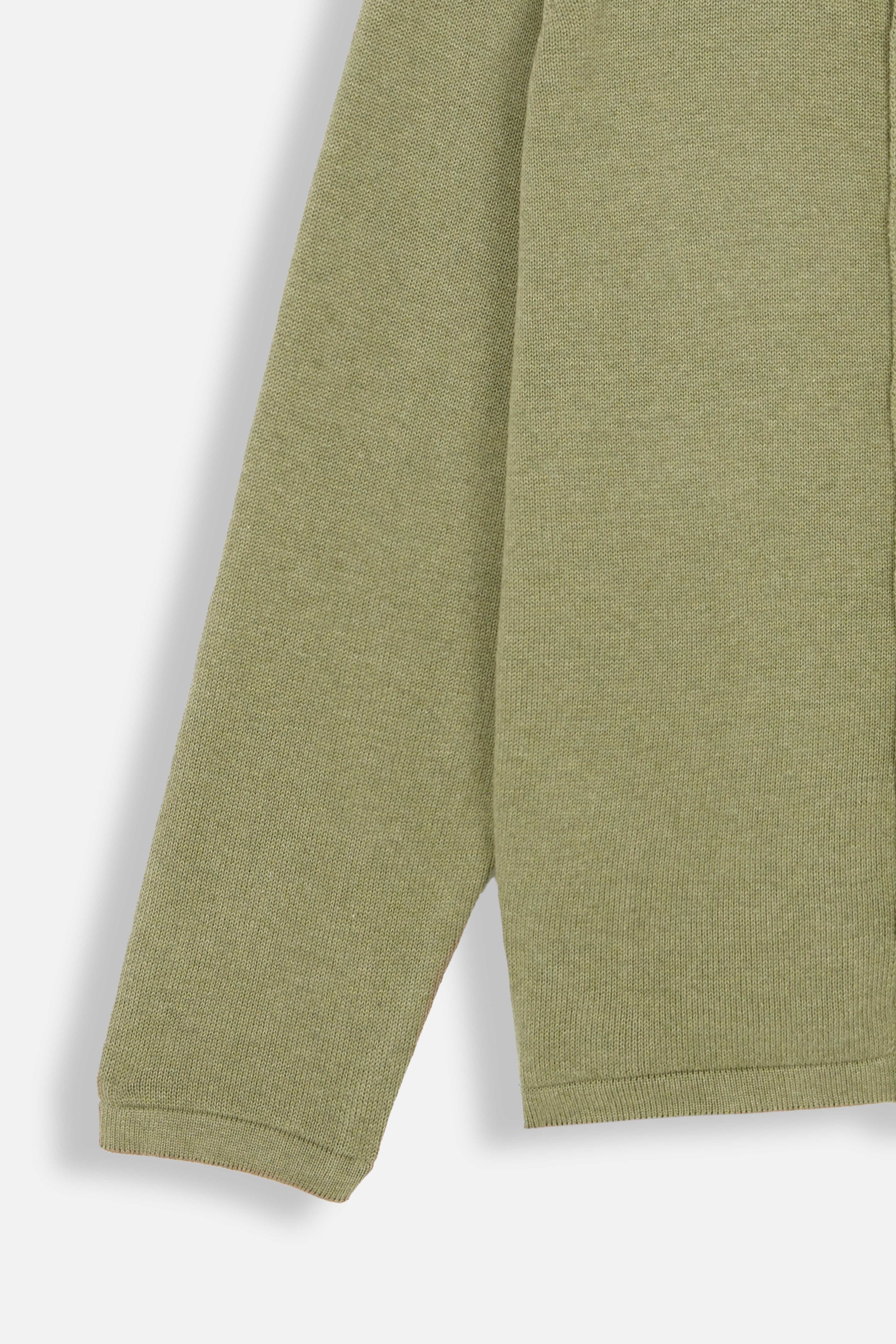GREEN KNITTED CARDIGAN