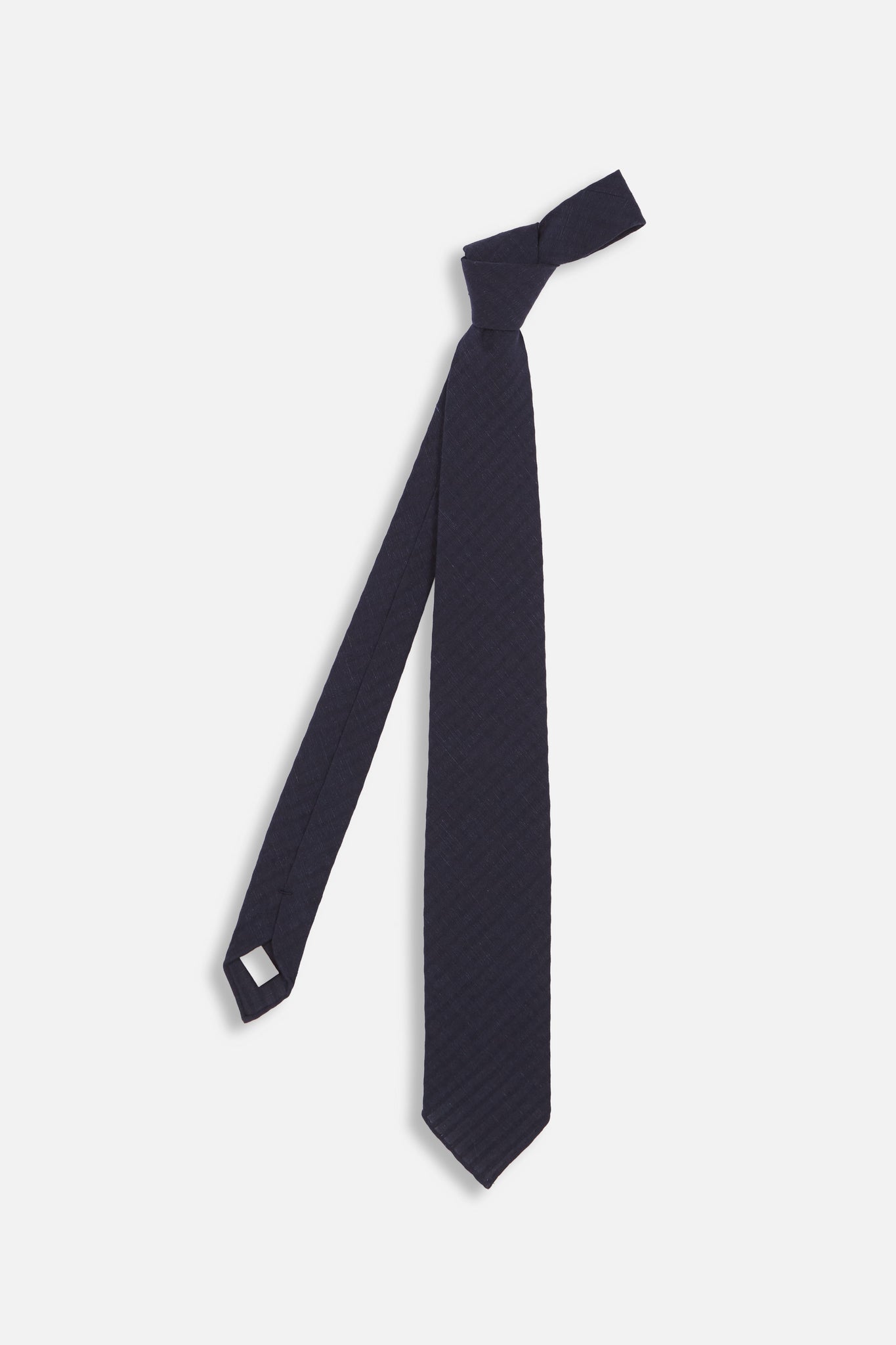 blue linen cm tie