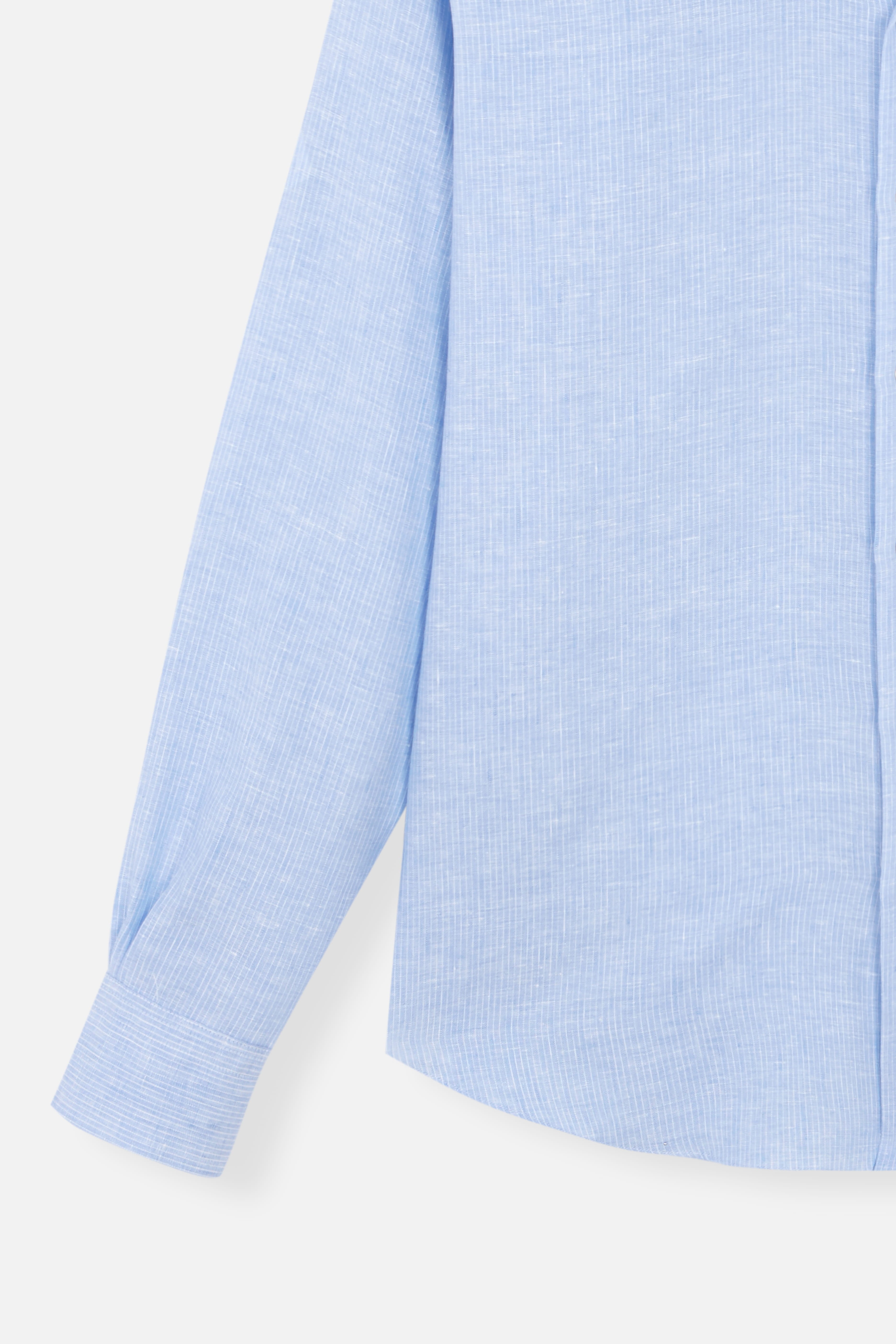 LIGHT BLUE WHITE STRIPES NORMAL SHIRT