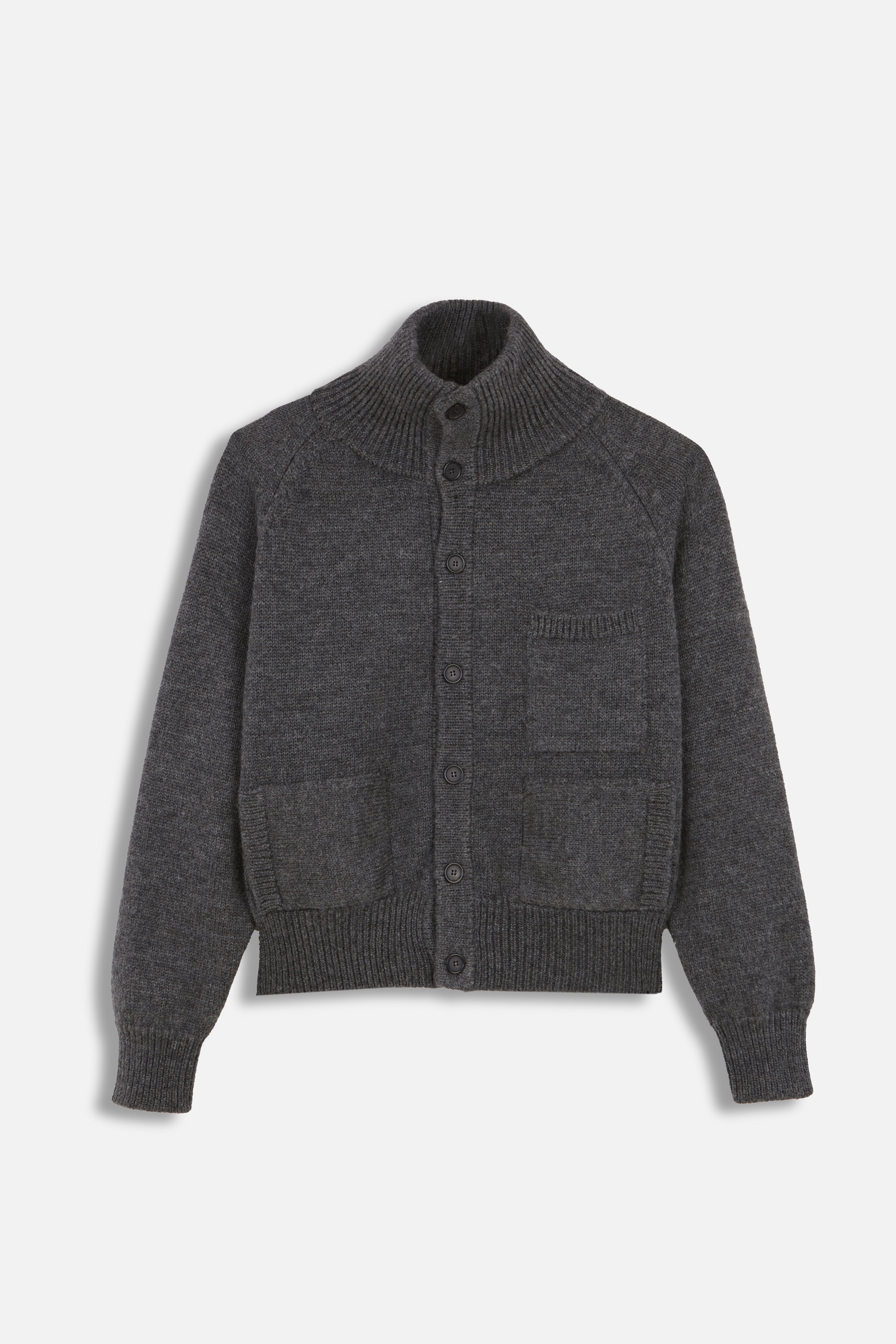 GREY KNITTED JACKET