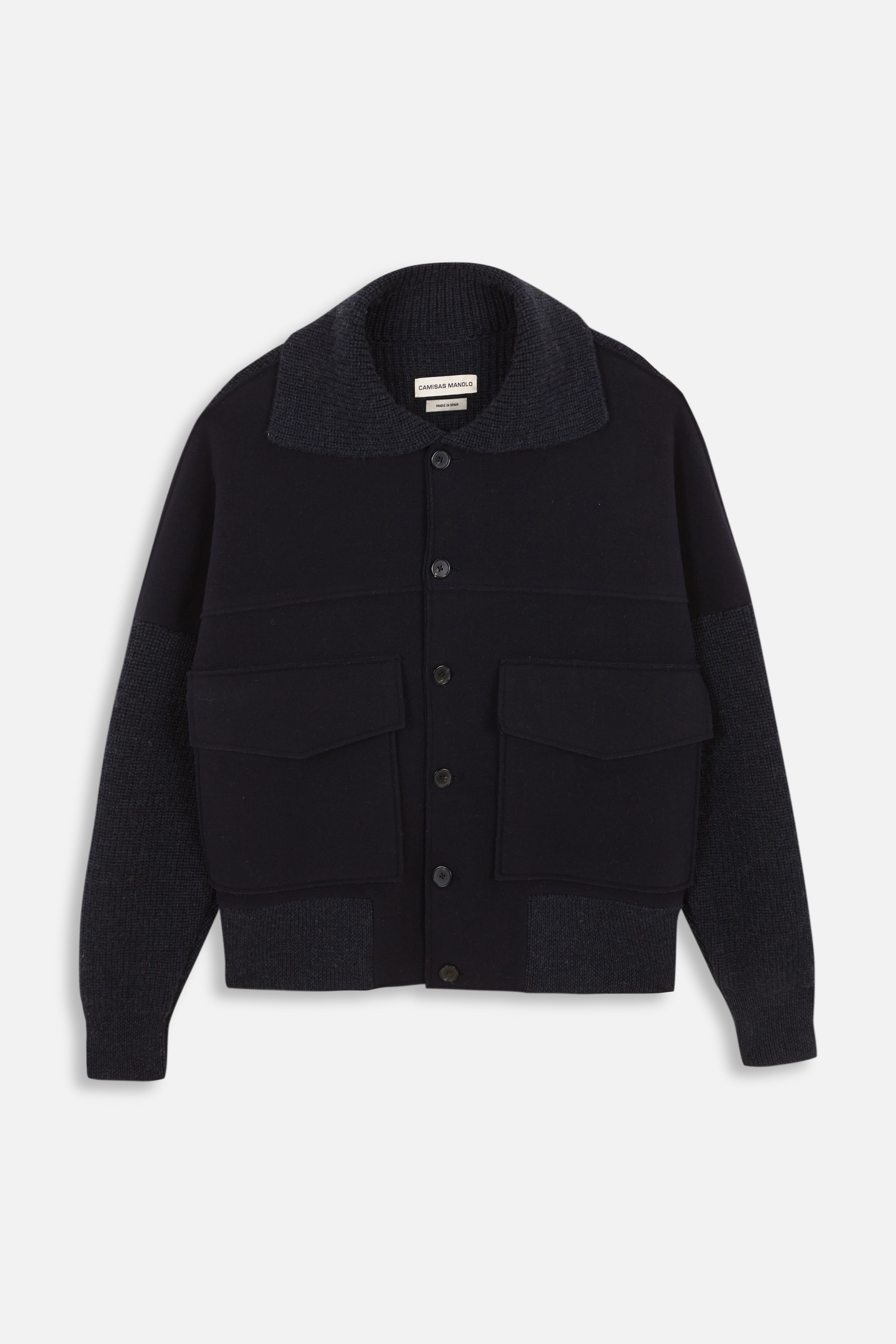 BLUE KNIT/FELT JACKET