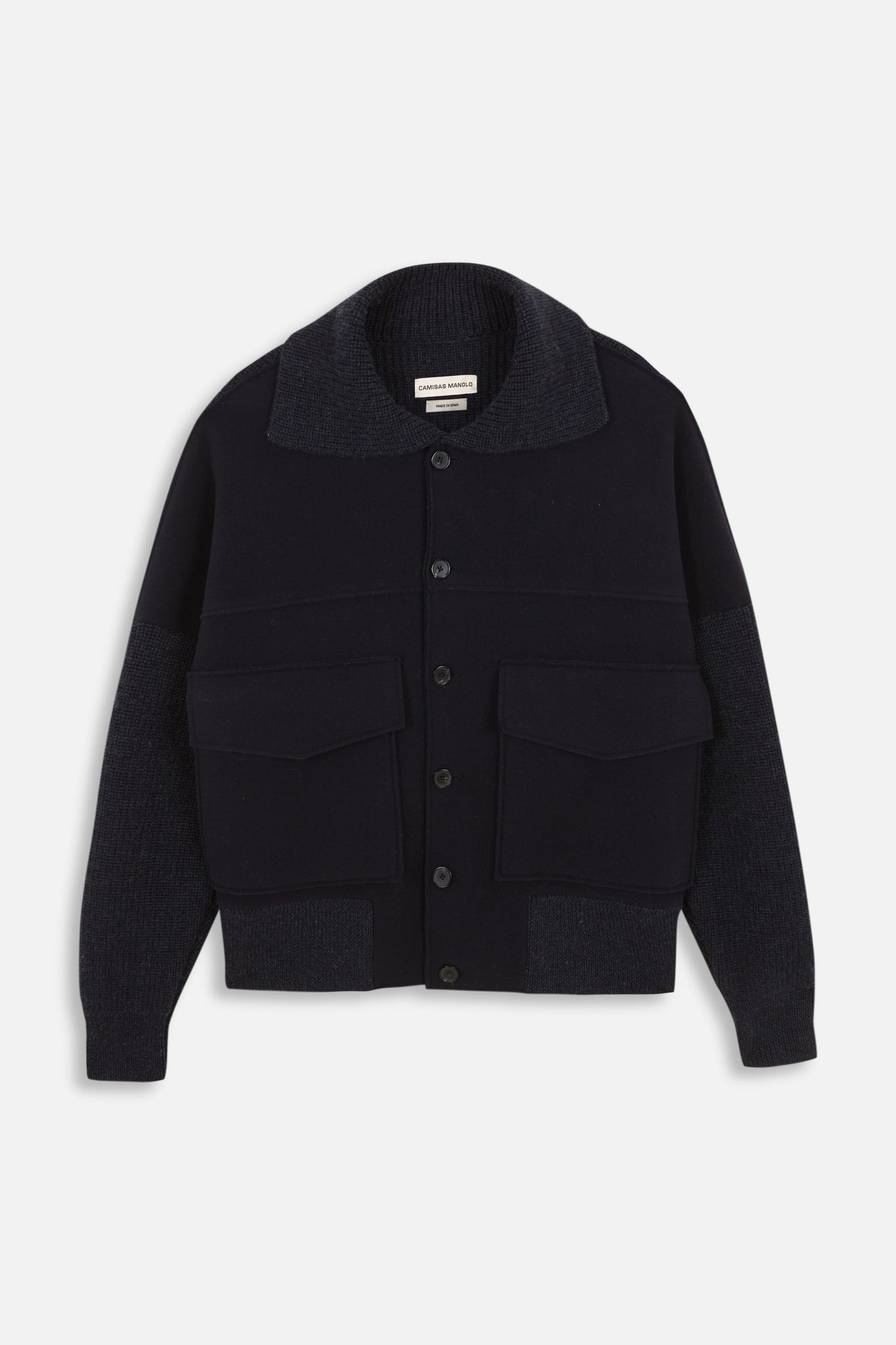 BLUE KNIT/FELT JACKET