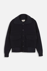 BLUE KNIT/FELT JACKET