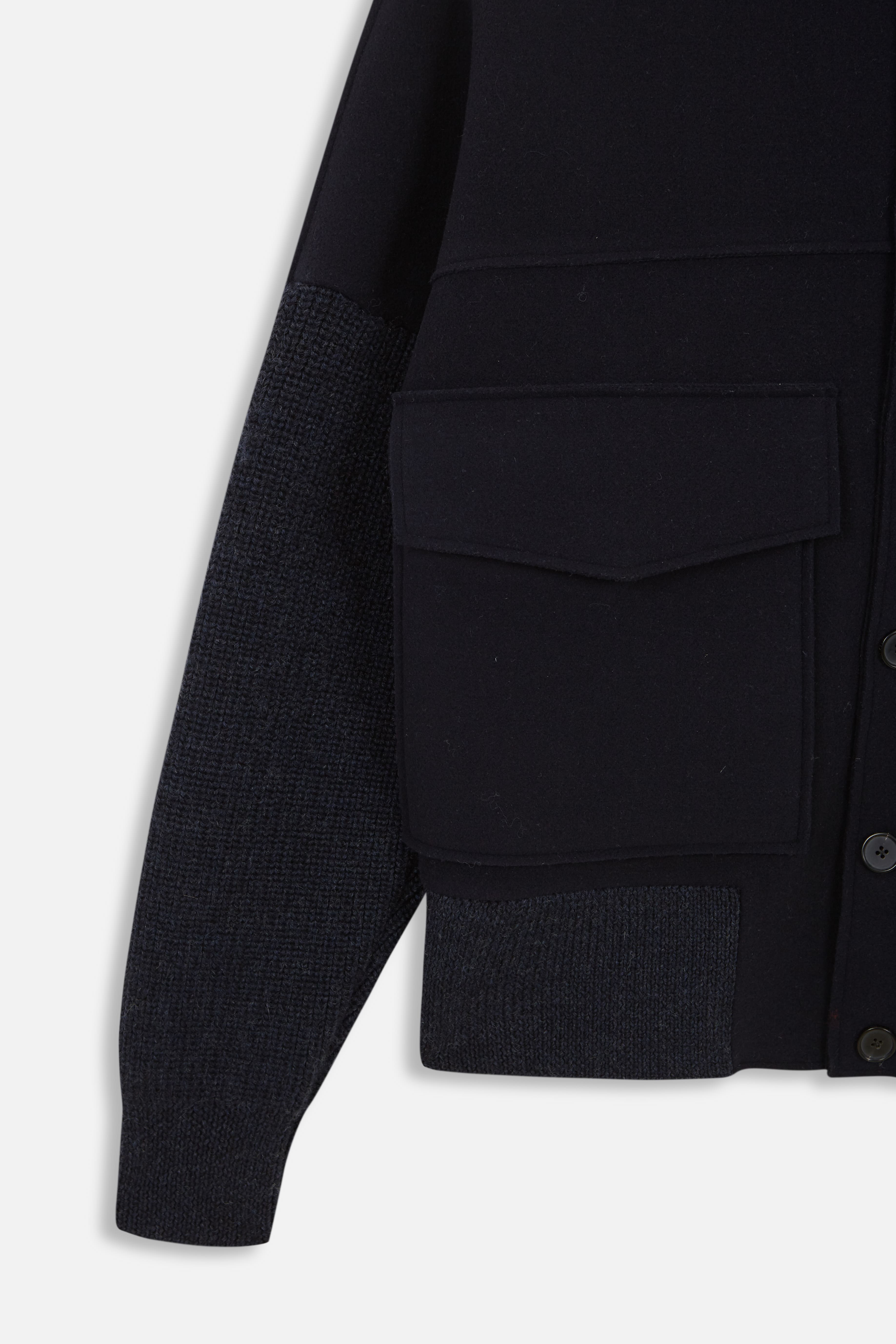 BLUE KNIT/FELT JACKET