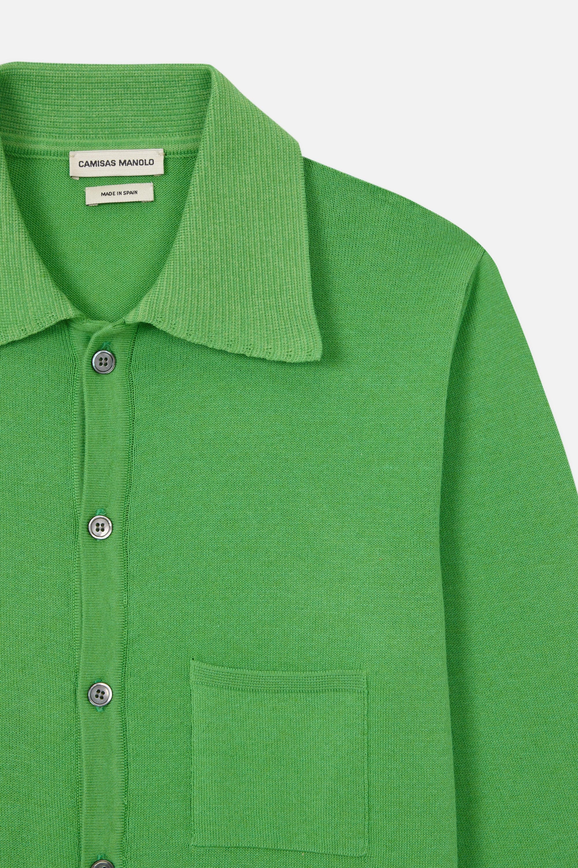 classic green knitted shirt