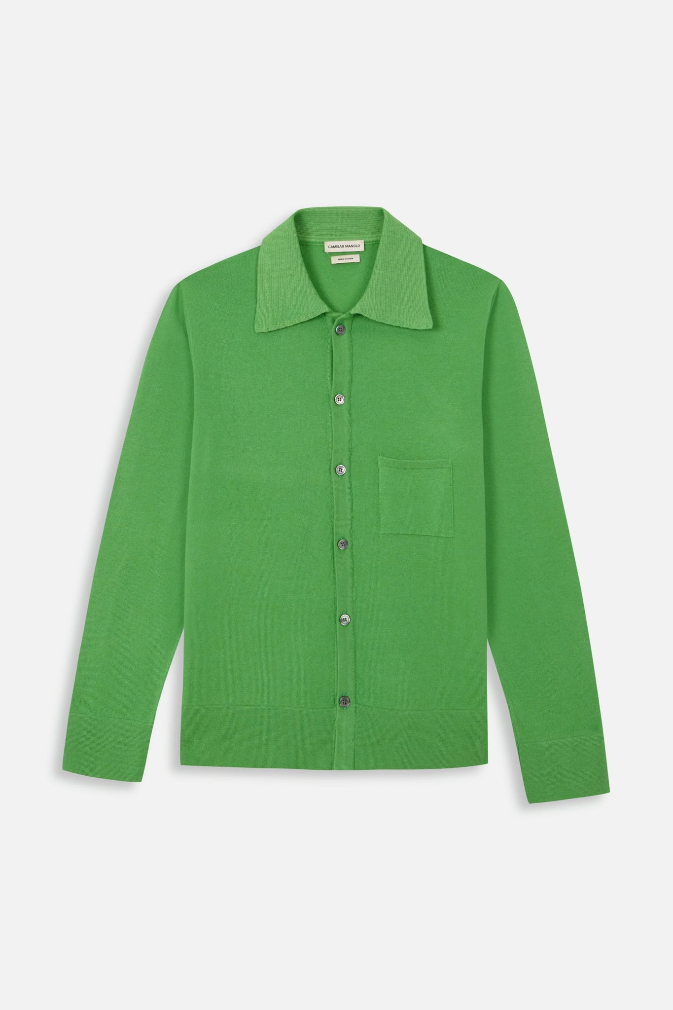 classic green knitted shirt