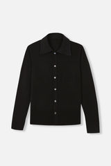 black knitted shirt