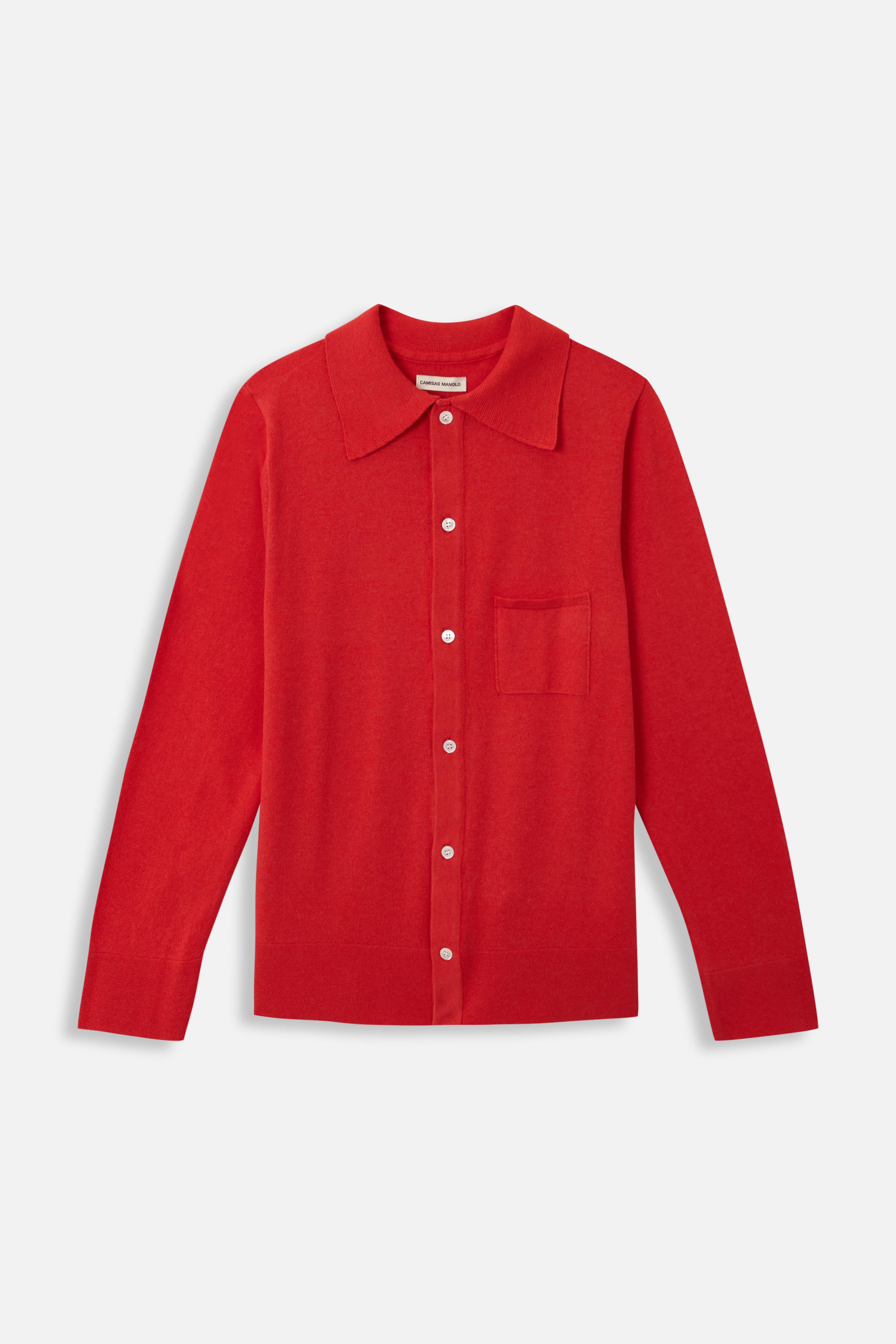RED KNITTED SHIRT