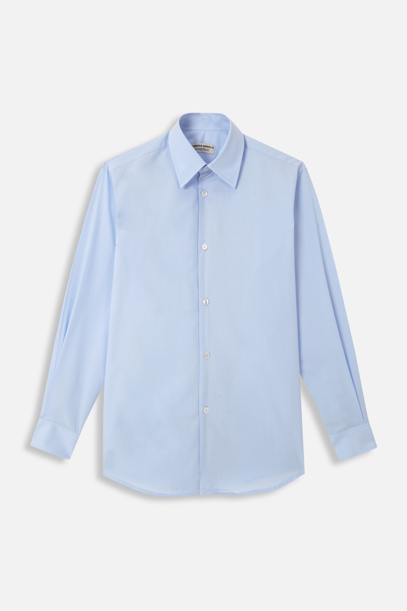 BLUE DRAPE FACING SHIRT