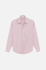 Pink raw silk normal shirt