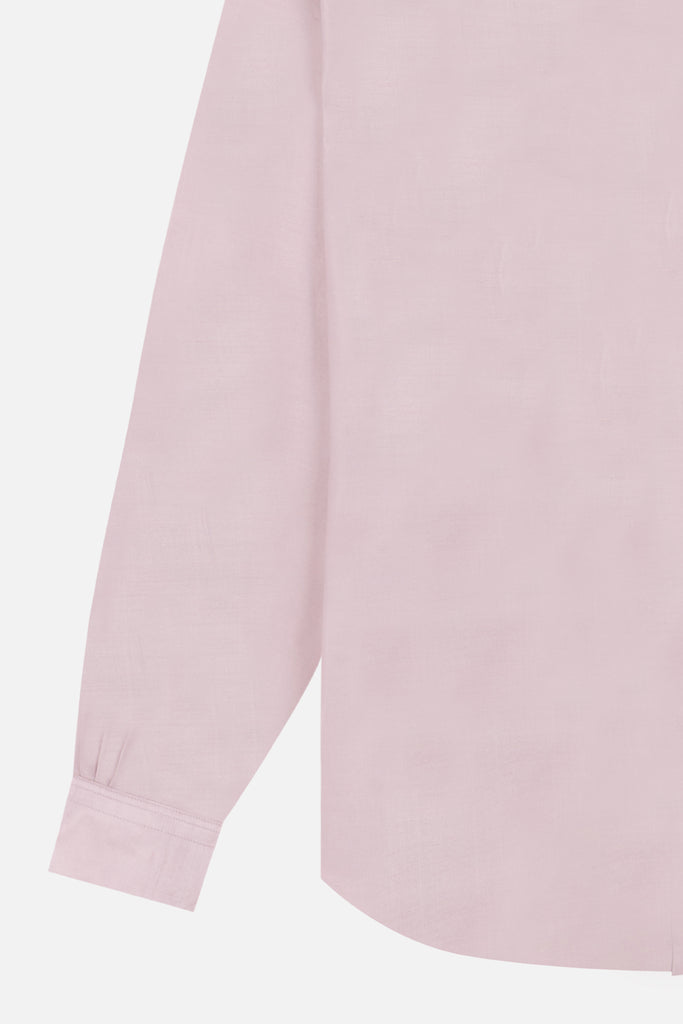 Pink raw silk normal shirt