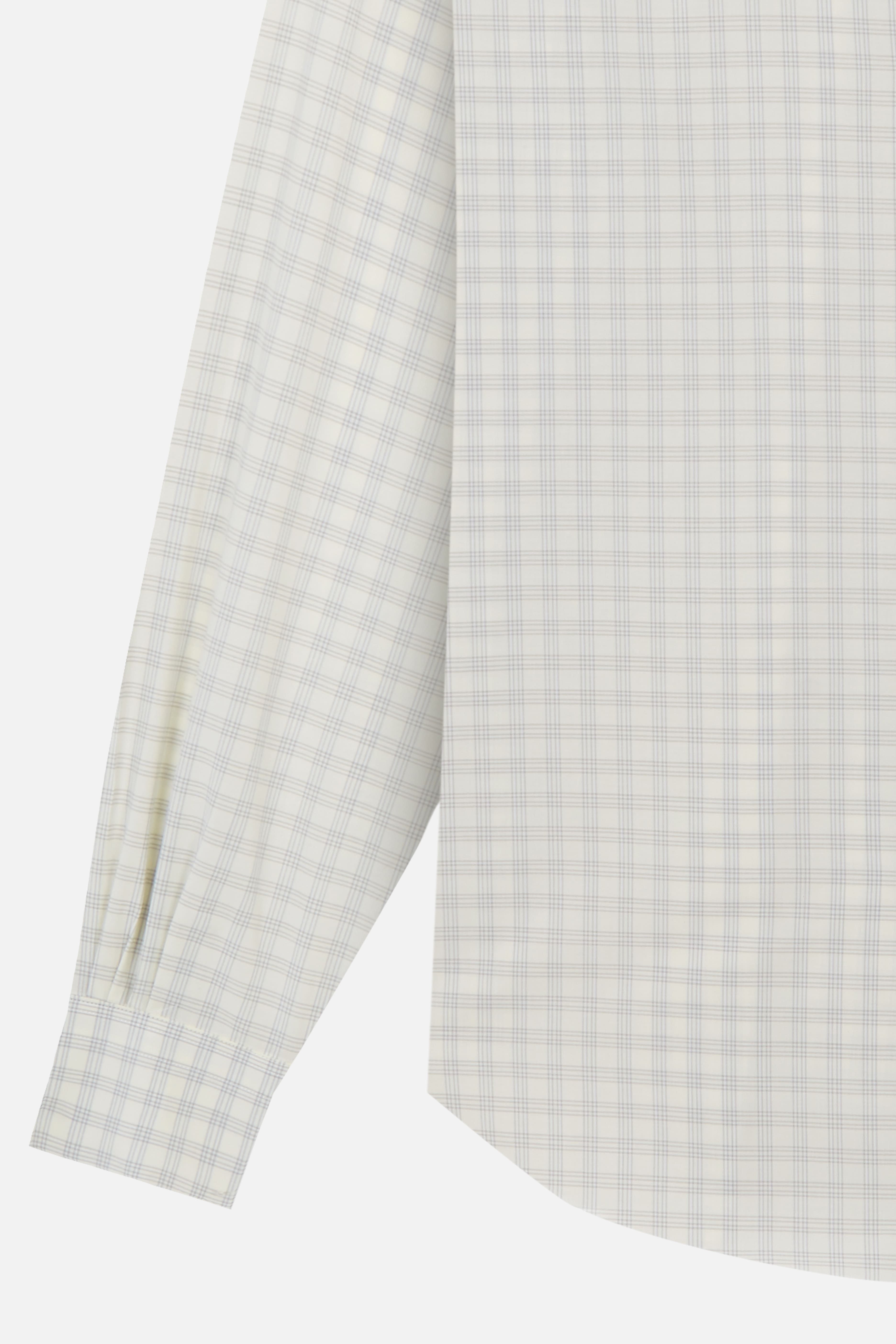 ivory grey checks normal shirt