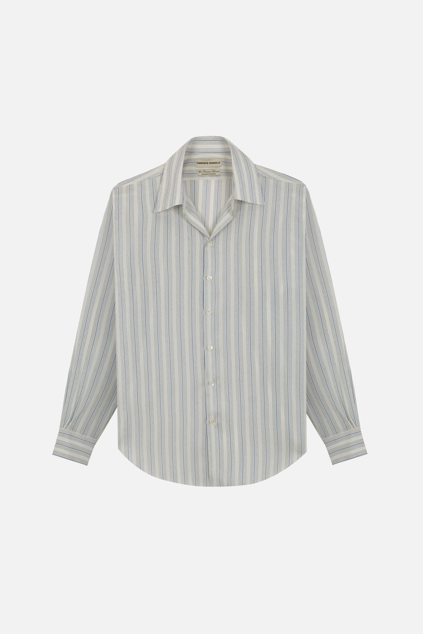 WHITE BLUE/BLACK STRIPES normal shirt