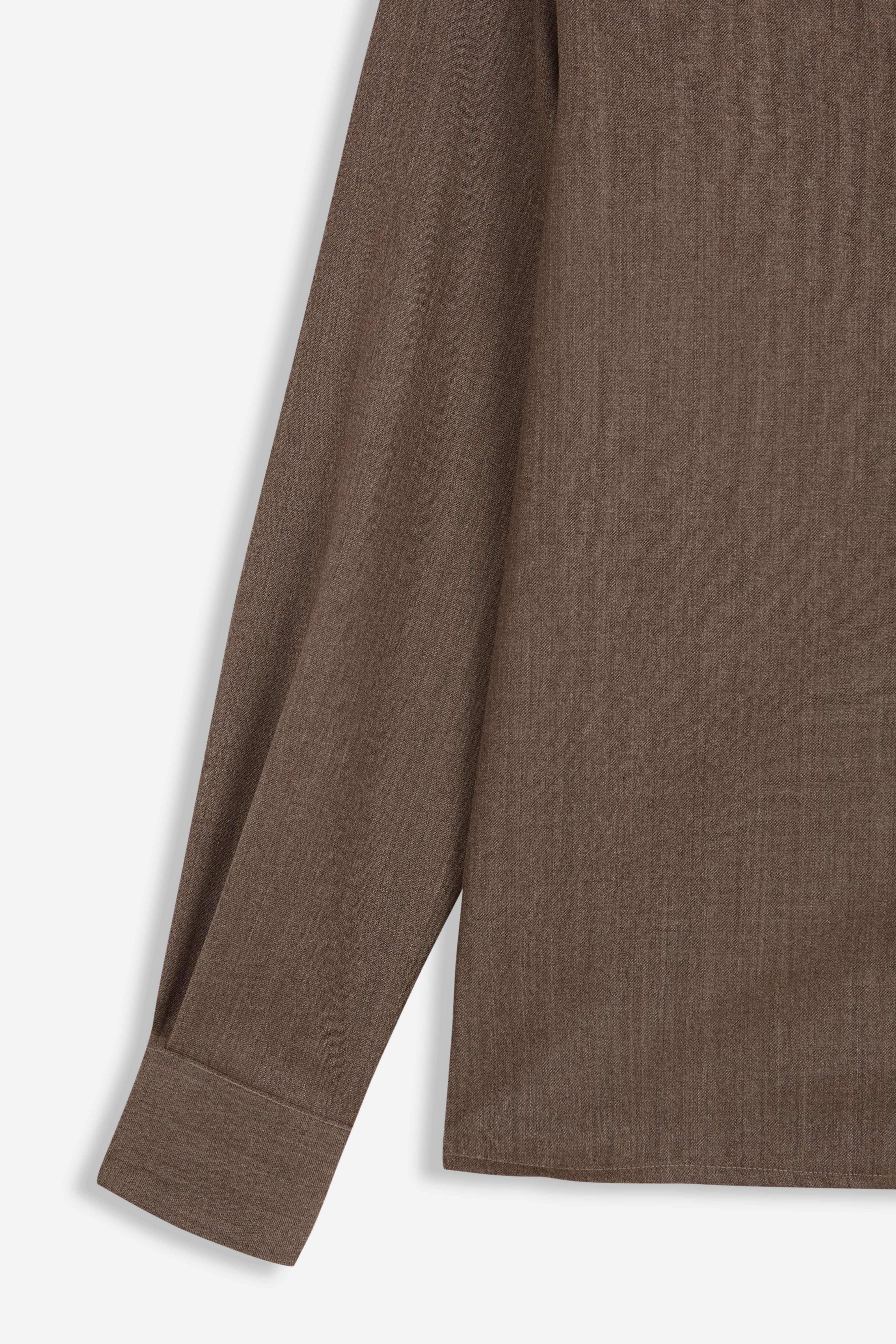 brown wool buenas noches shirt