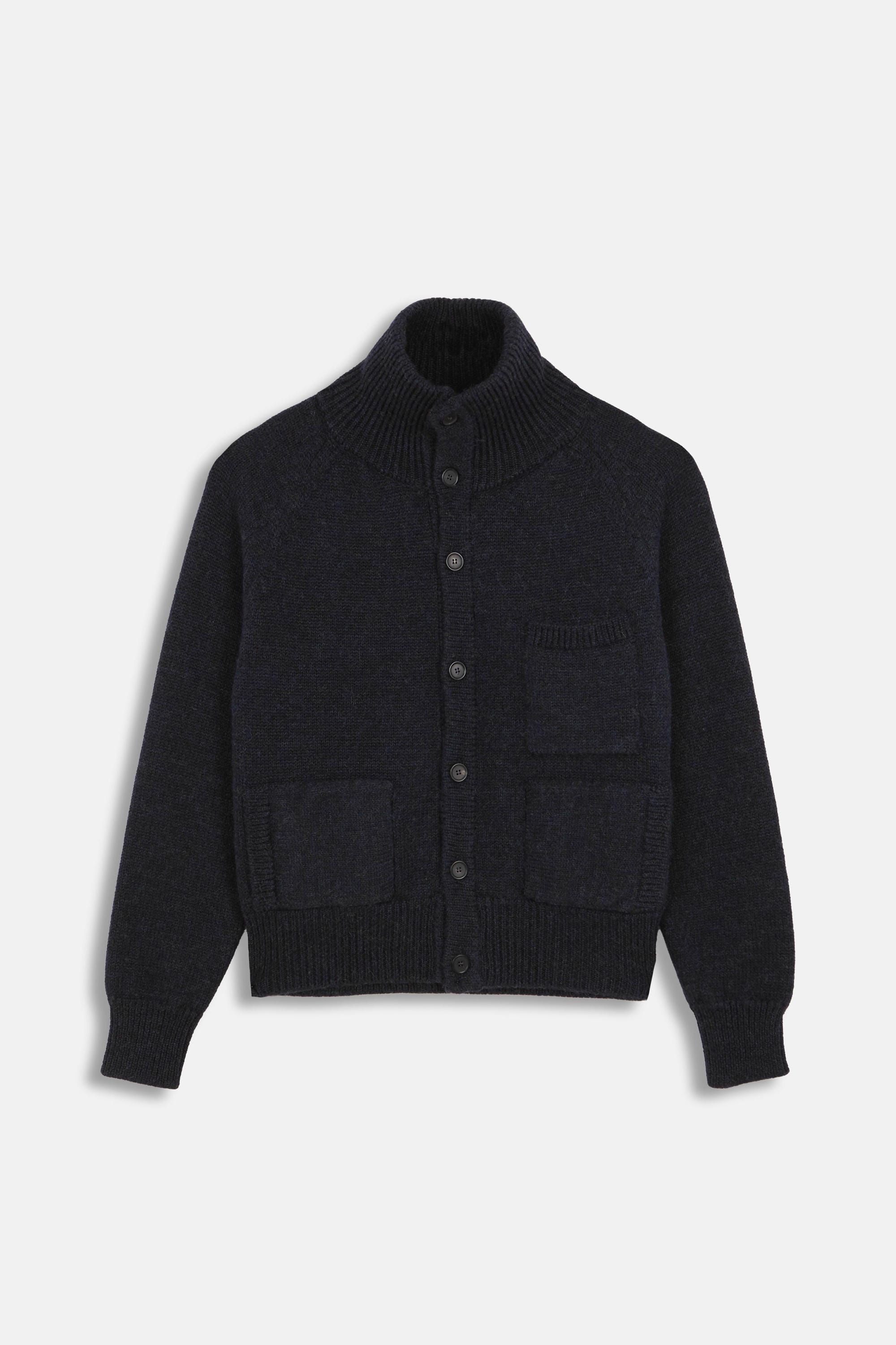 BLUE KNITTED JACKET