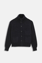 BLUE KNITTED JACKET