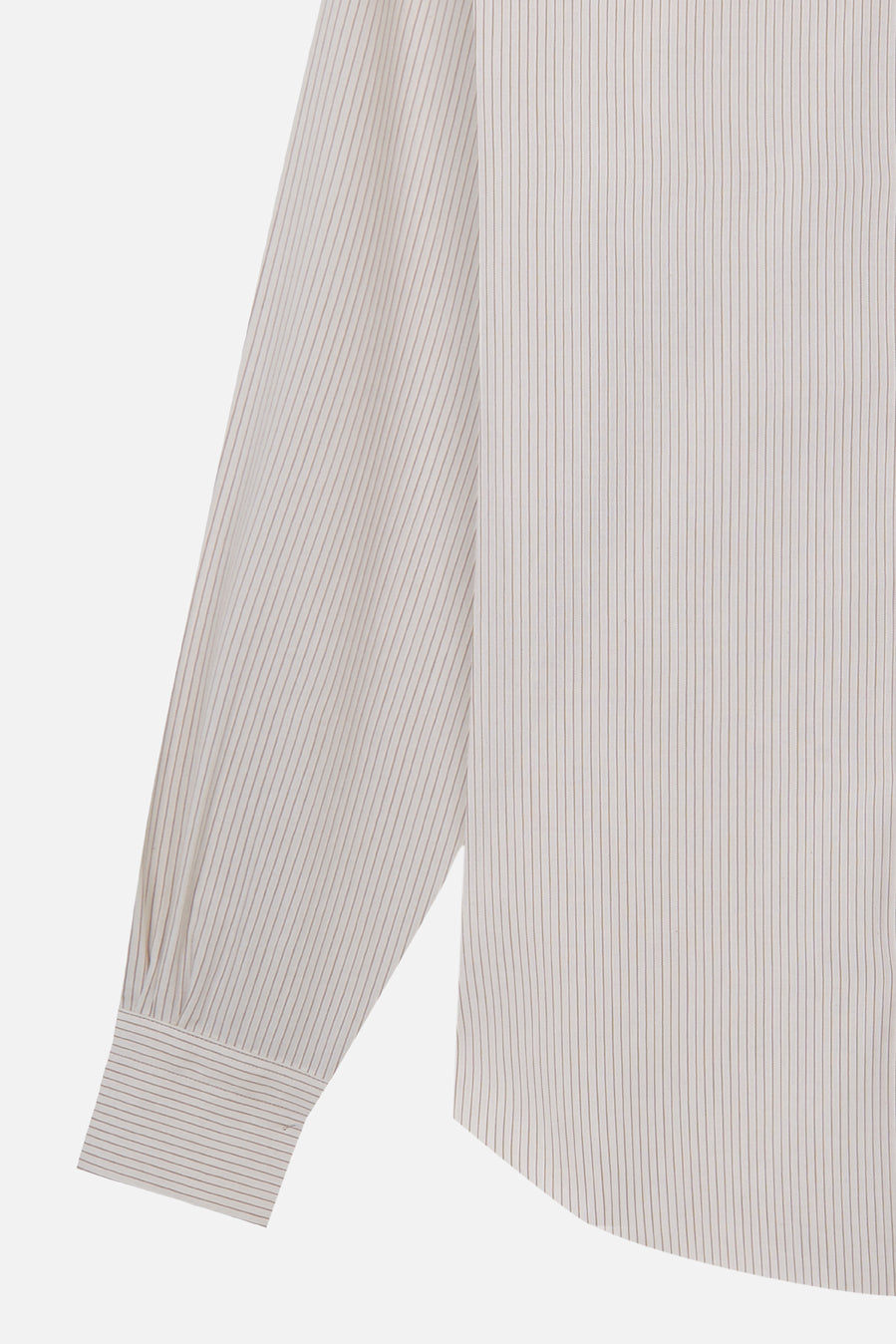 WHITE OCHER STRIPES NORMAL SHIRT