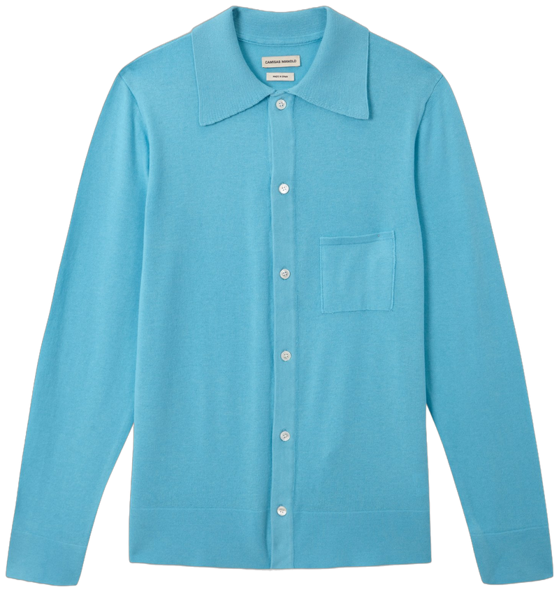 TURQUOISE KNITTED SHIRT