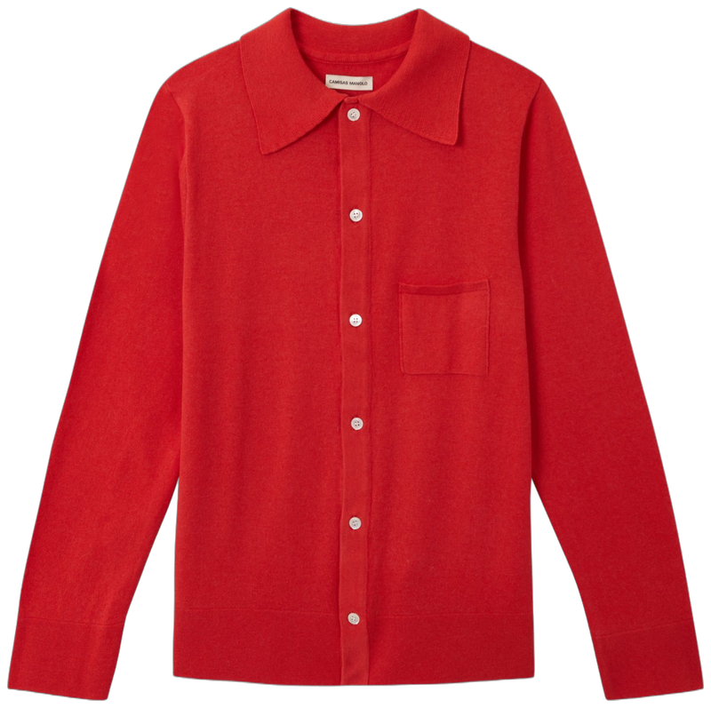 RED KNITTED SHIRT
