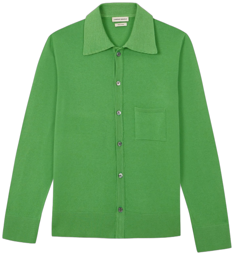 CLASSIC GREEN KNITTED SHIRT
