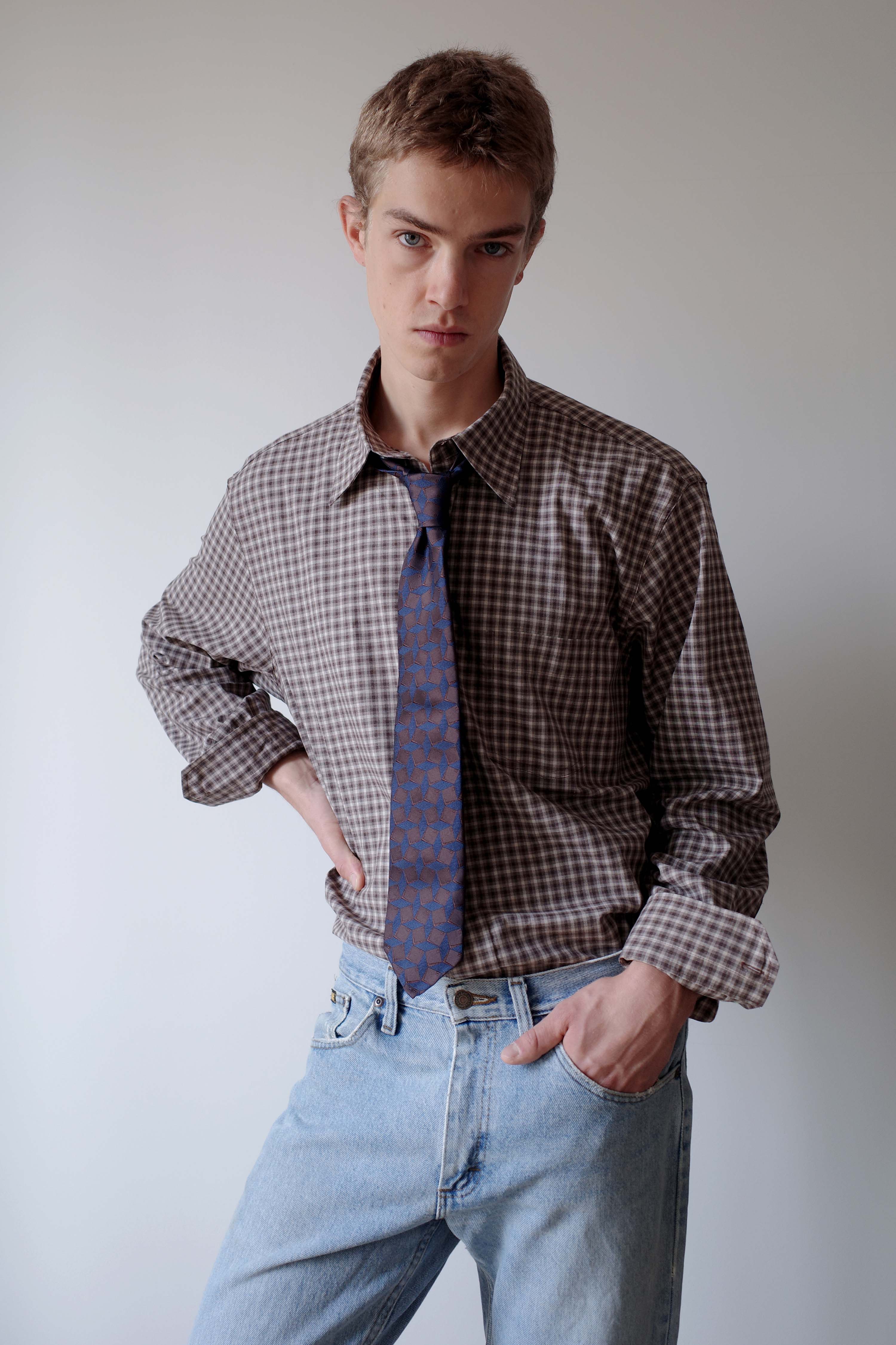 BROWN/CAMEL CHECKS CAMPO SHIRT