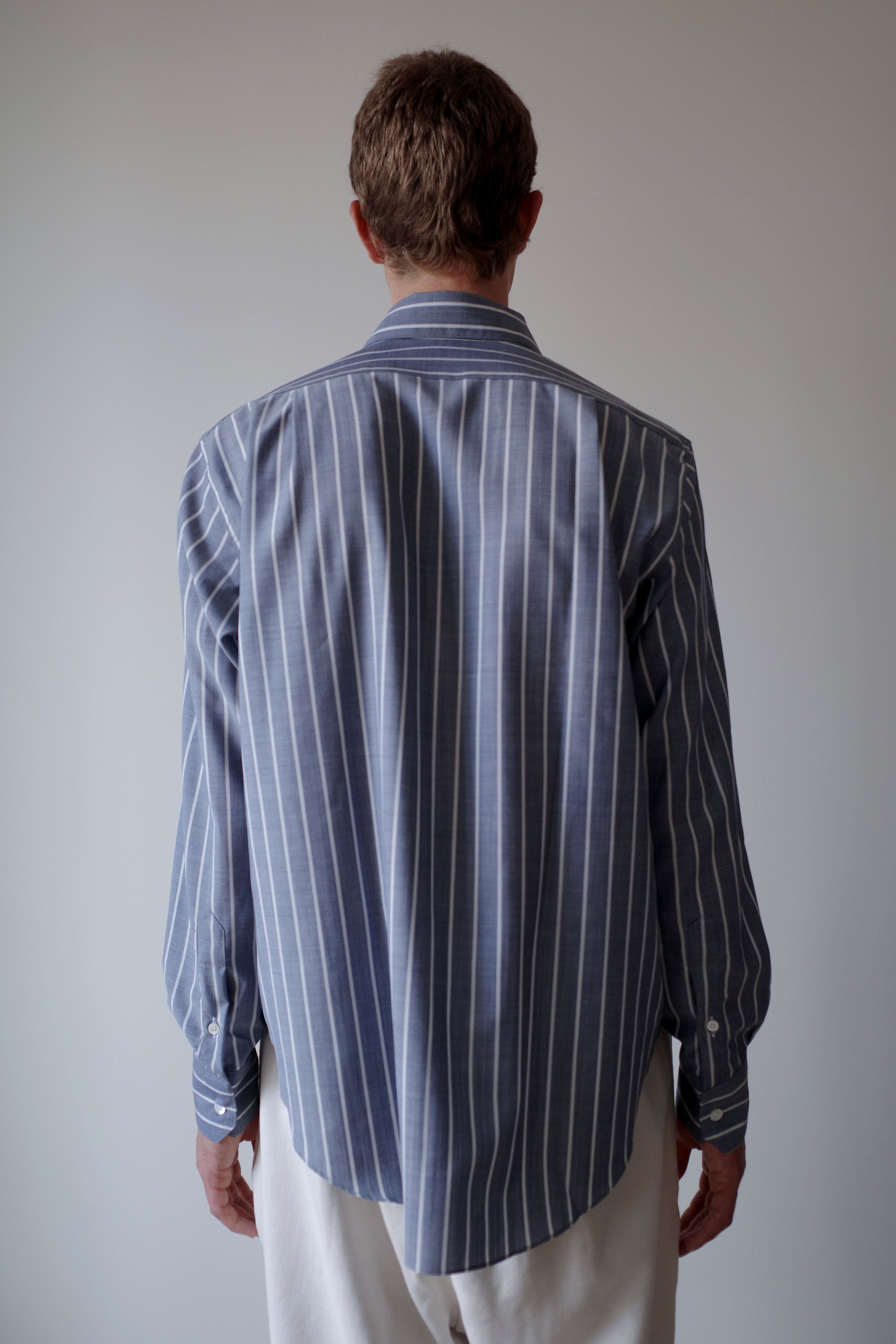 BLUE WHITE STRIPES NORMAL SHIRT