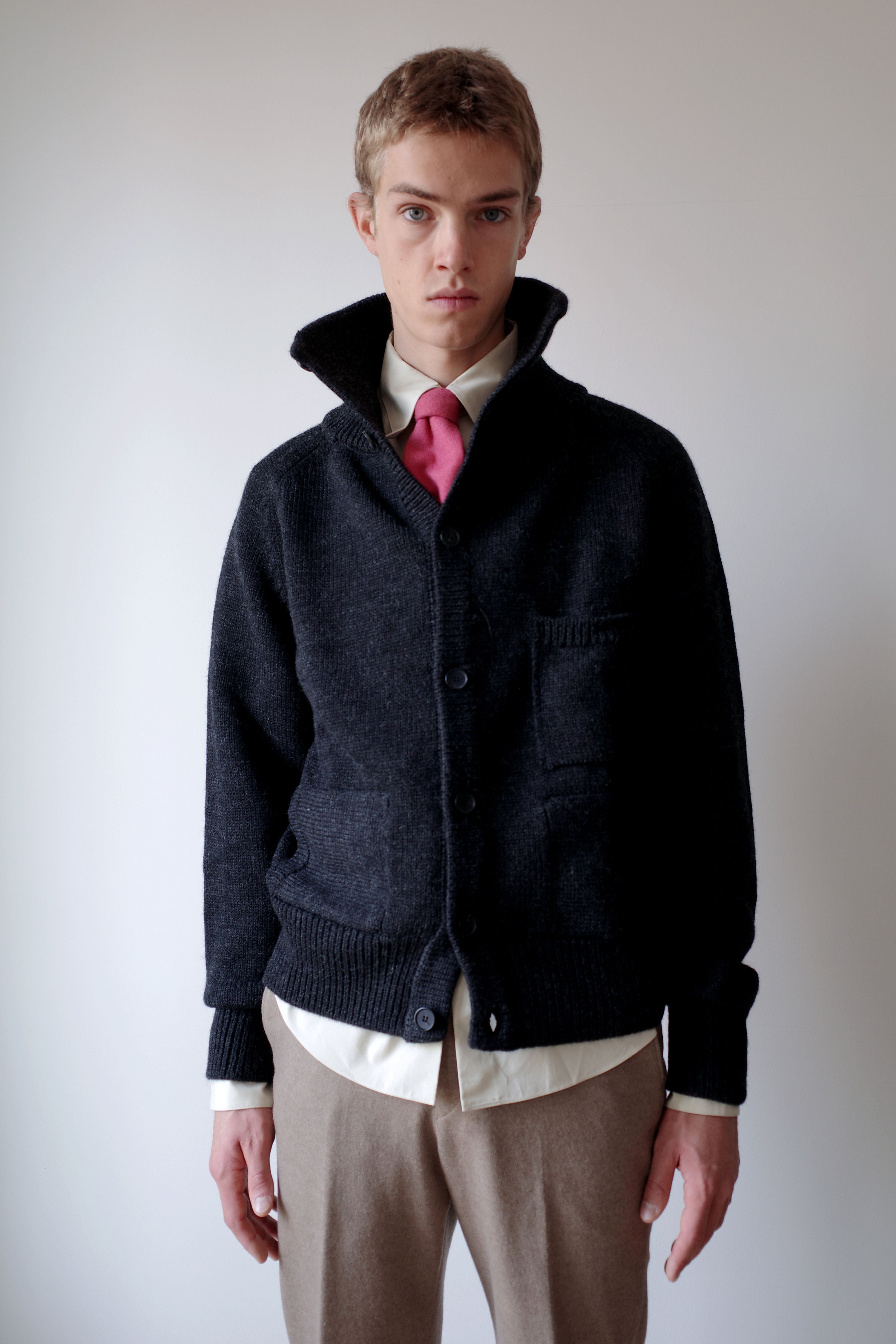 BLACK KNITTED JACKET