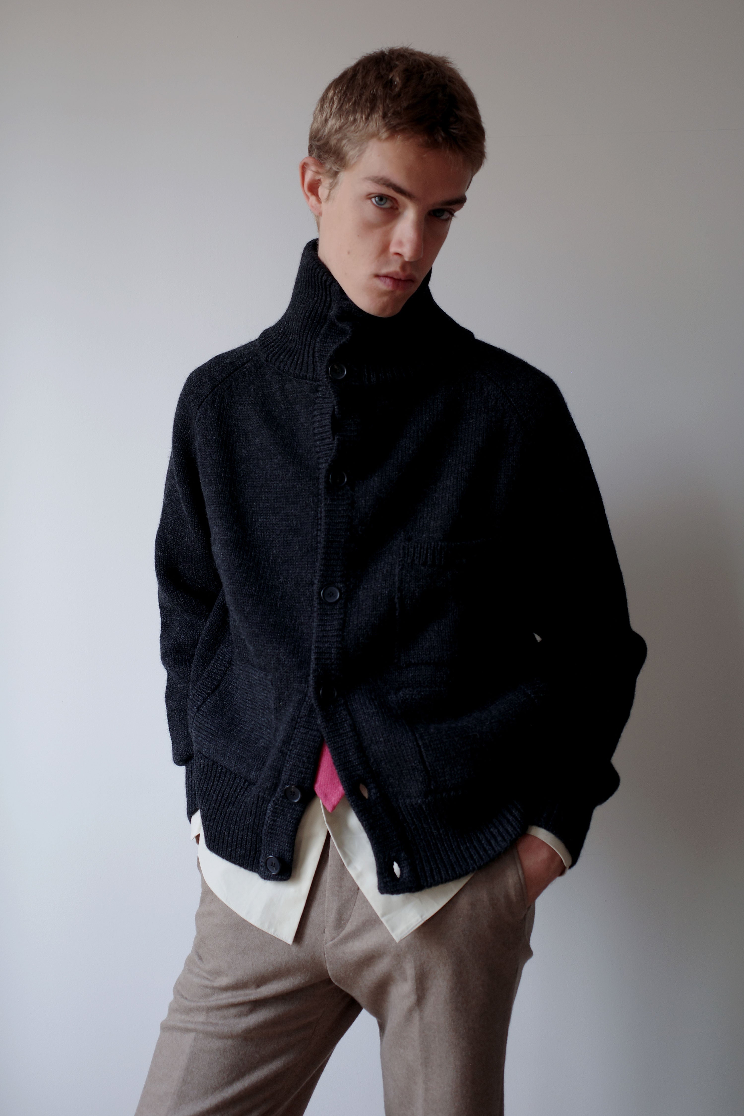 BLACK KNITTED JACKET