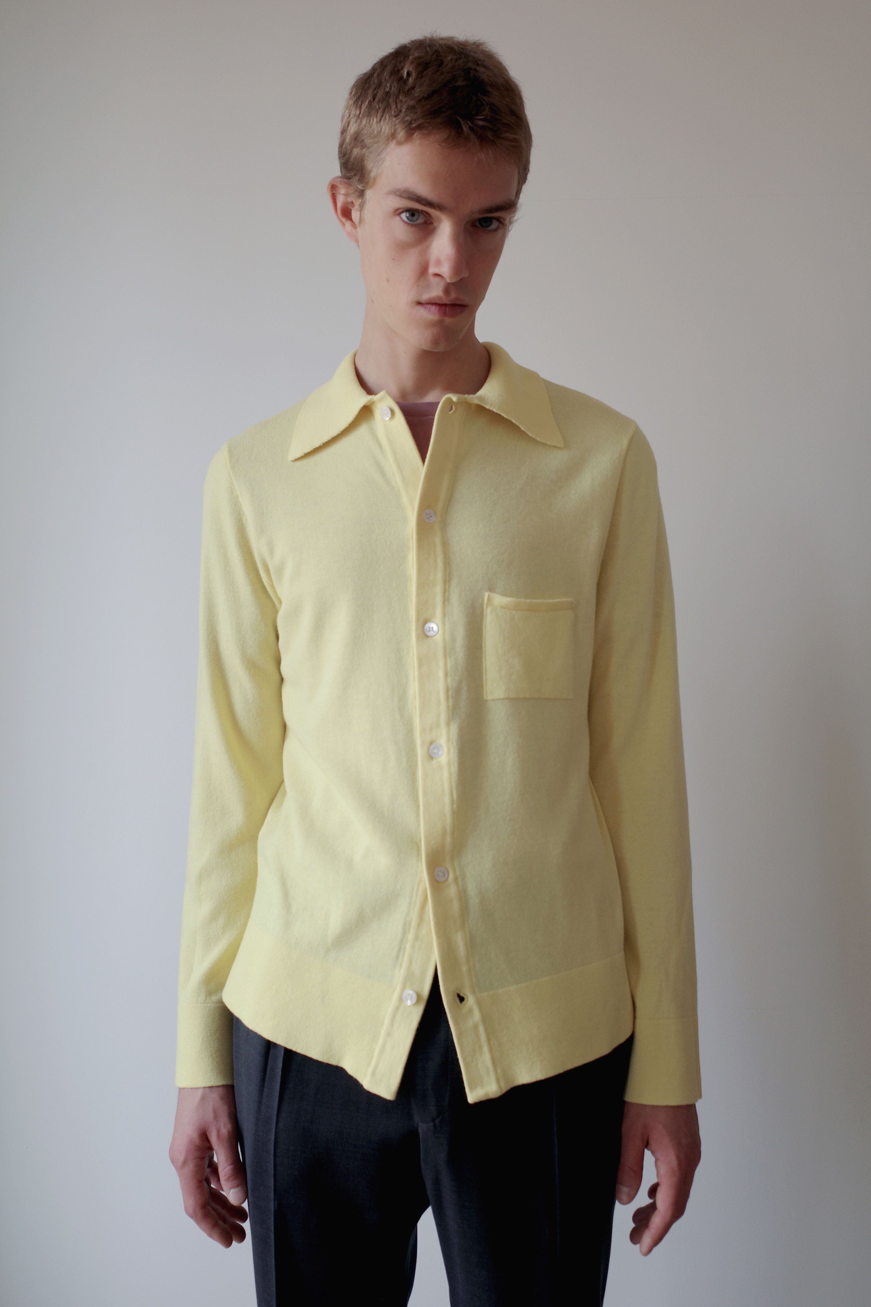 YELLOW KNITTED SHIRT