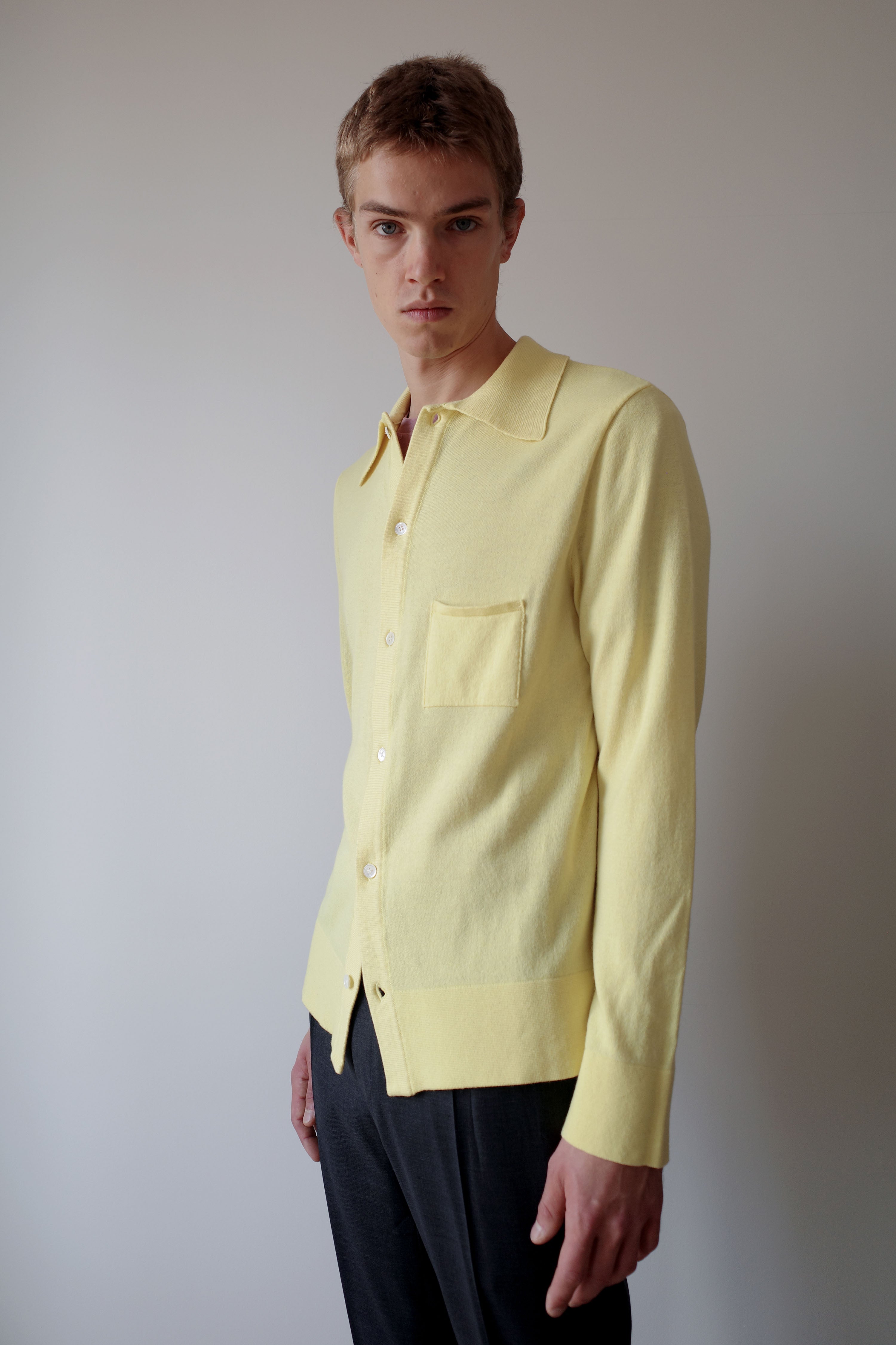 YELLOW KNITTED SHIRT