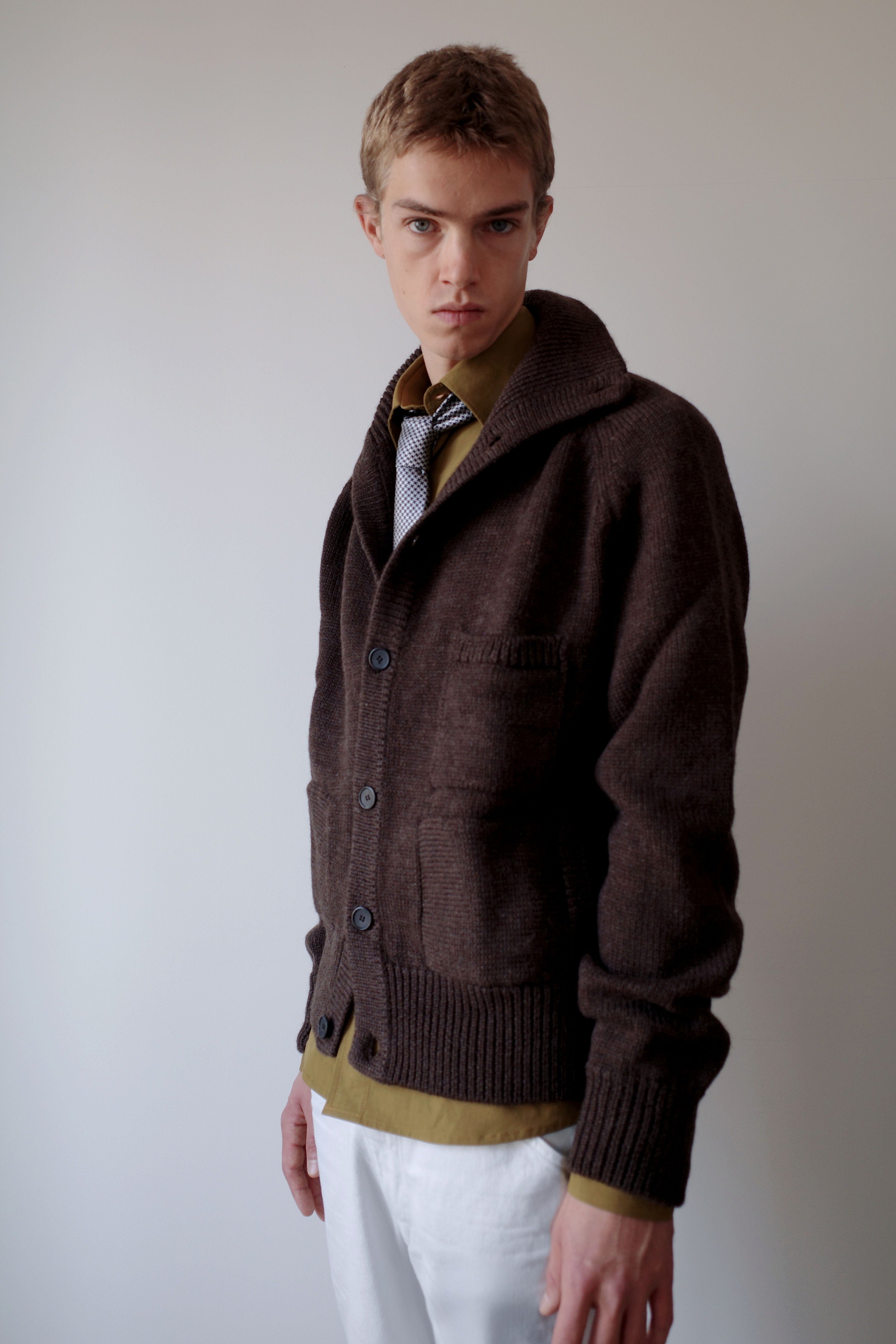 BROWN KNITTED JACKET