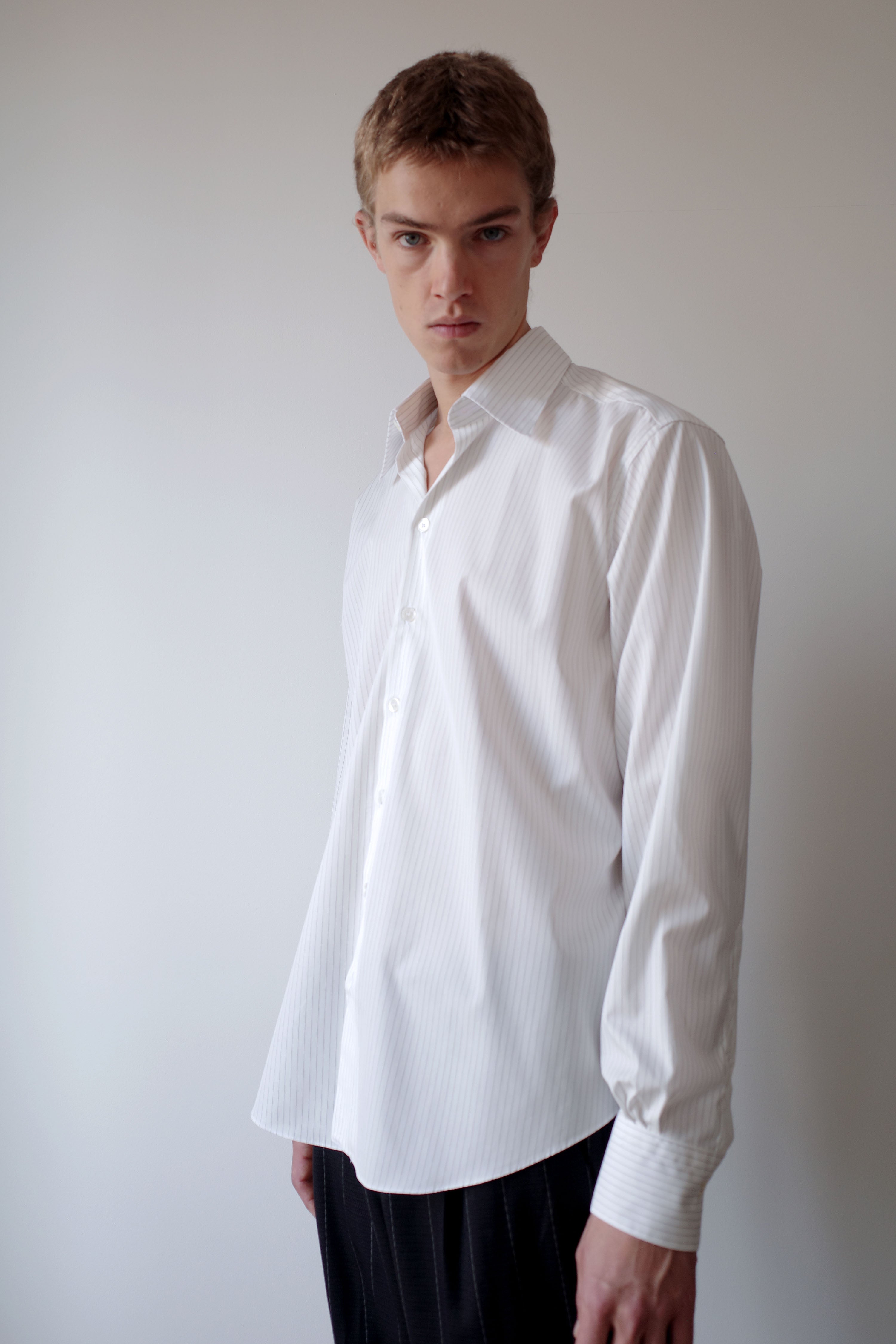 off white black pinstripe normal shirt