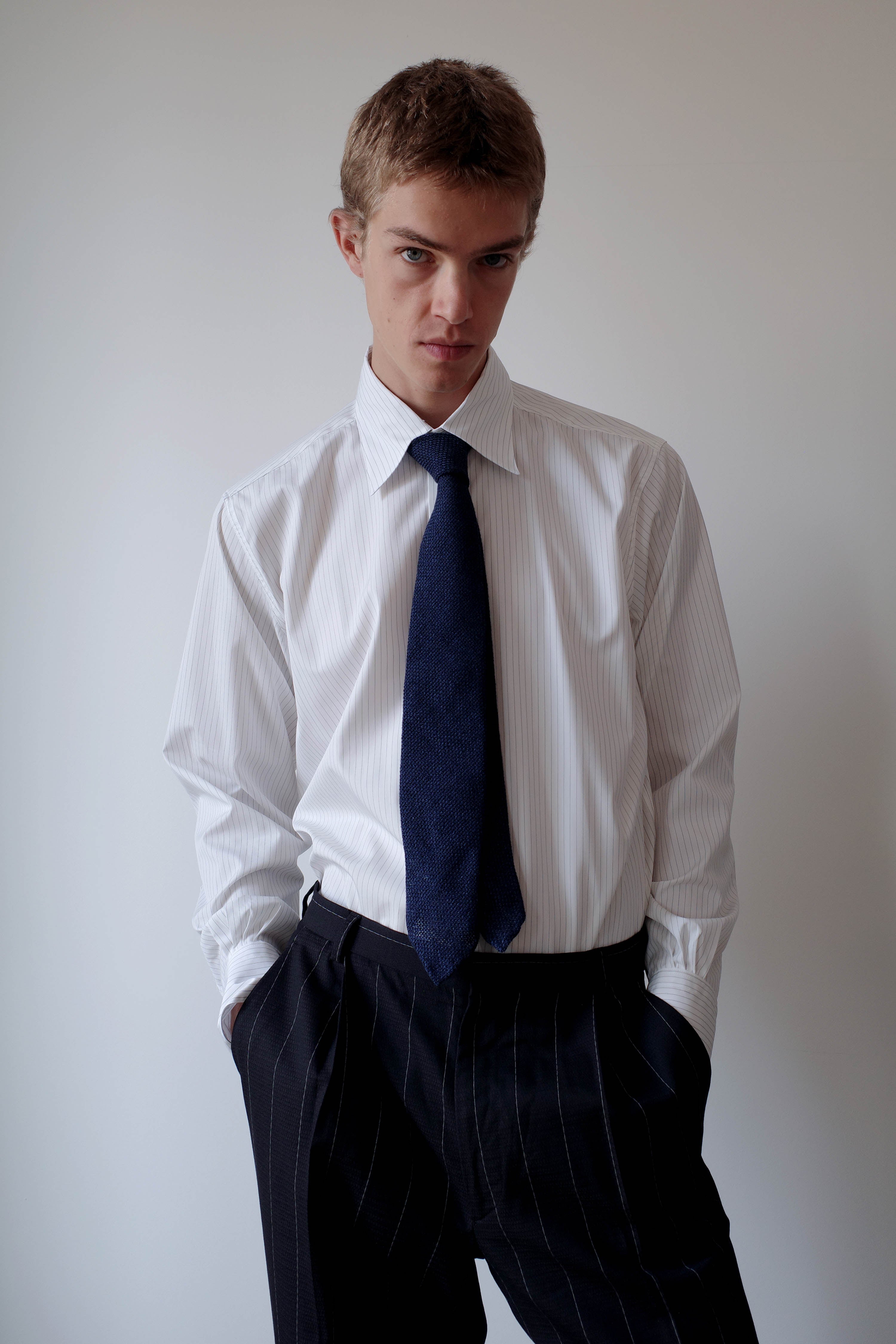 off white black pinstripe normal shirt