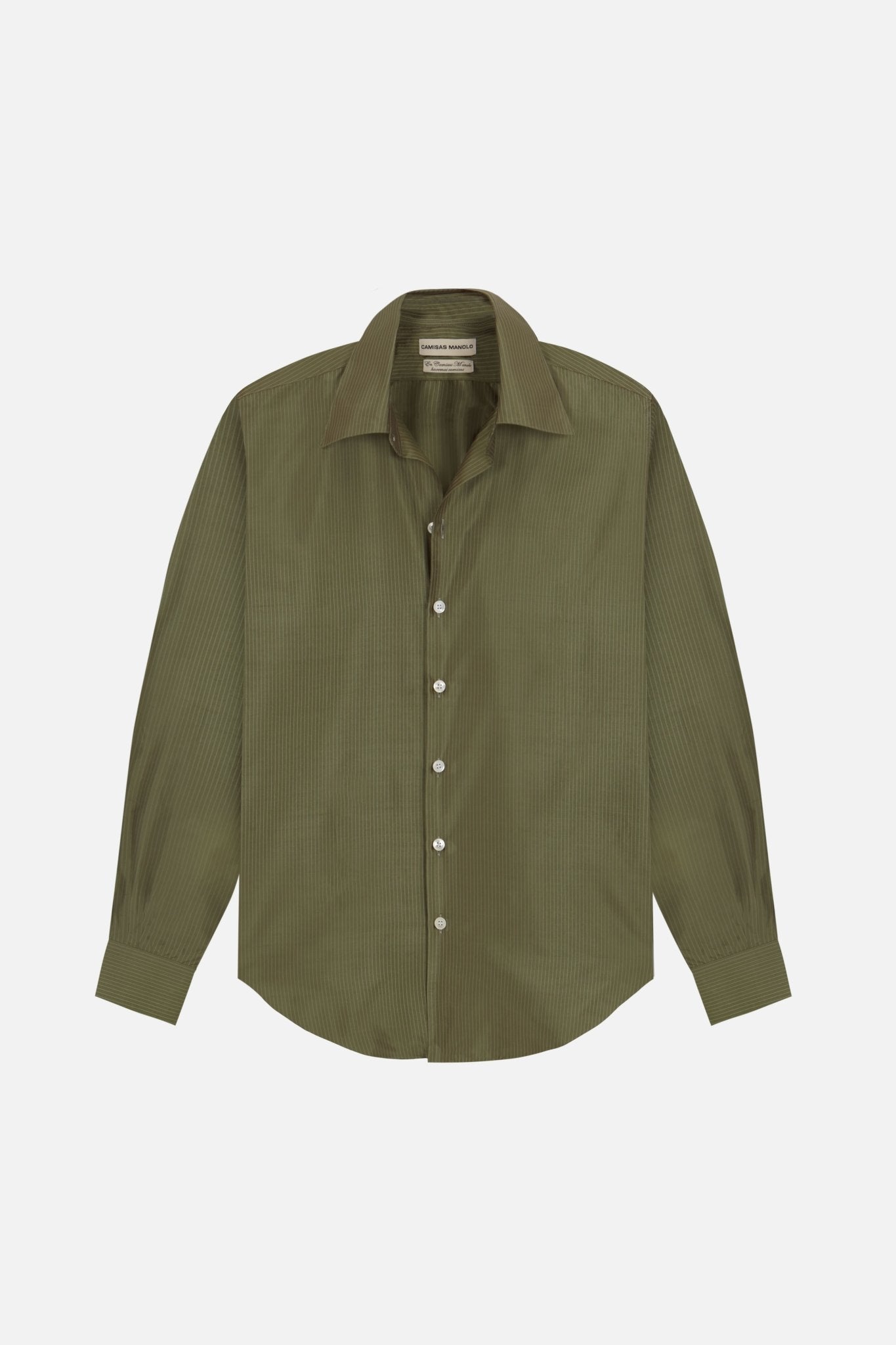 Green/green stripes NORMAL SHIRT - Camisas Manolo