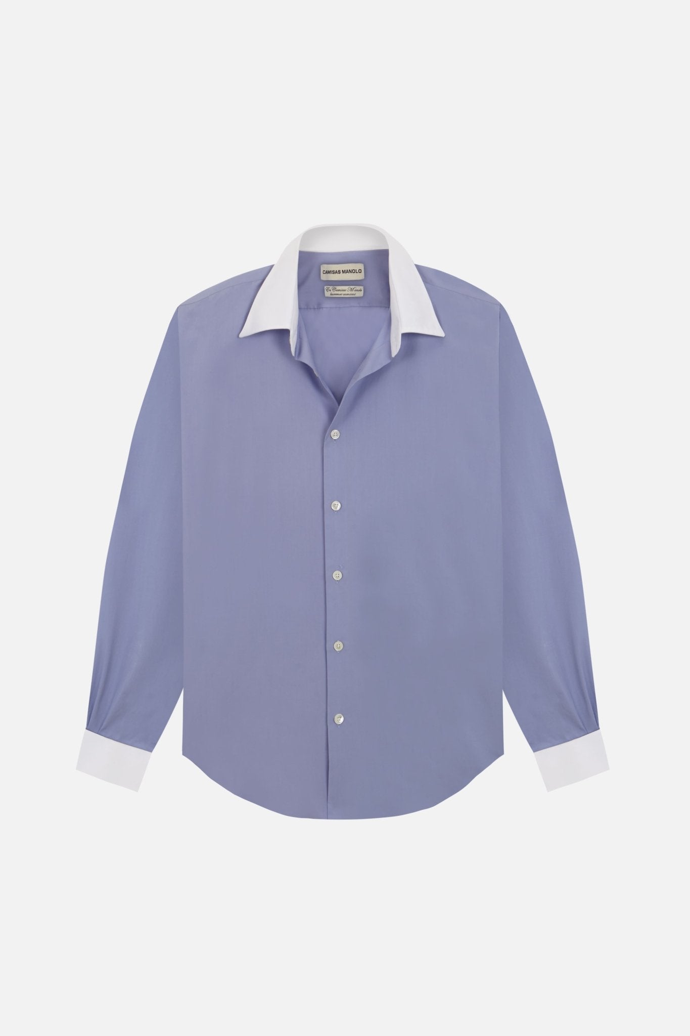 Lilac double cuff normal shirt - Camisas Manolo