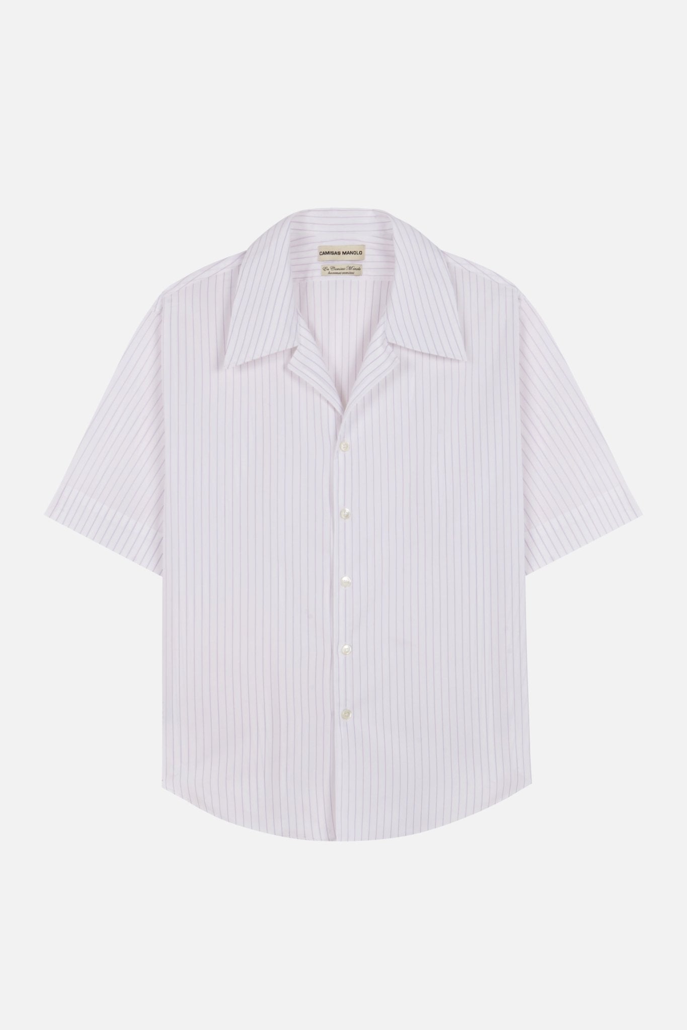 LILAC PINSTRIPE SCHOOL SHIRT - Camisas Manolo