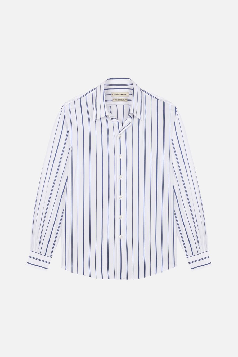 White blue stripes office shirt - Camisas Manolo