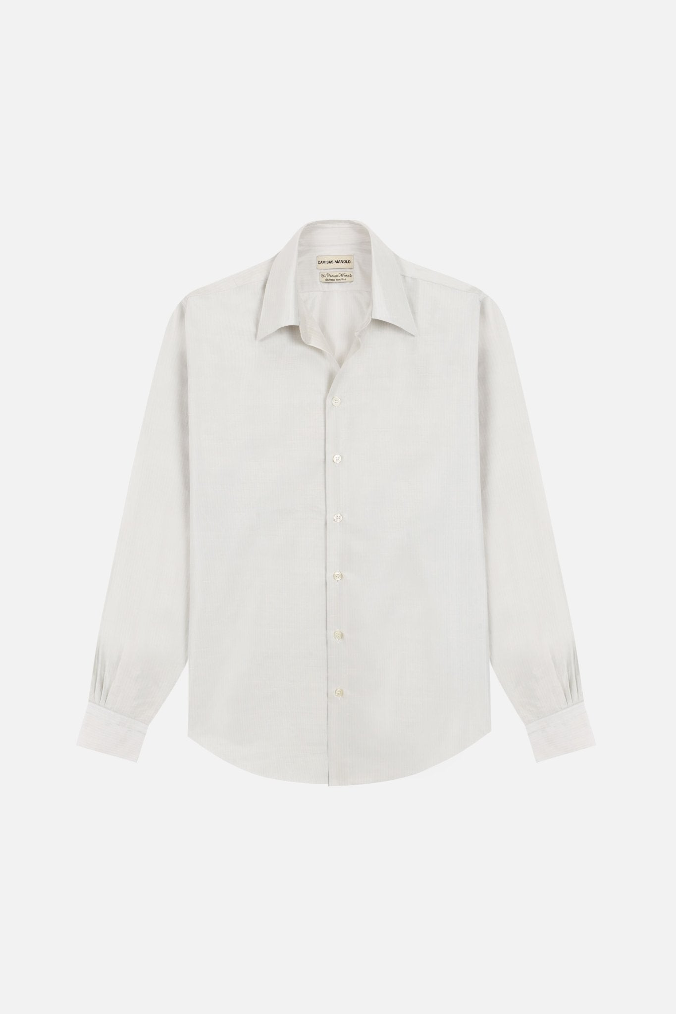 White/blue stripes NORMAL SHIRT - Camisas Manolo